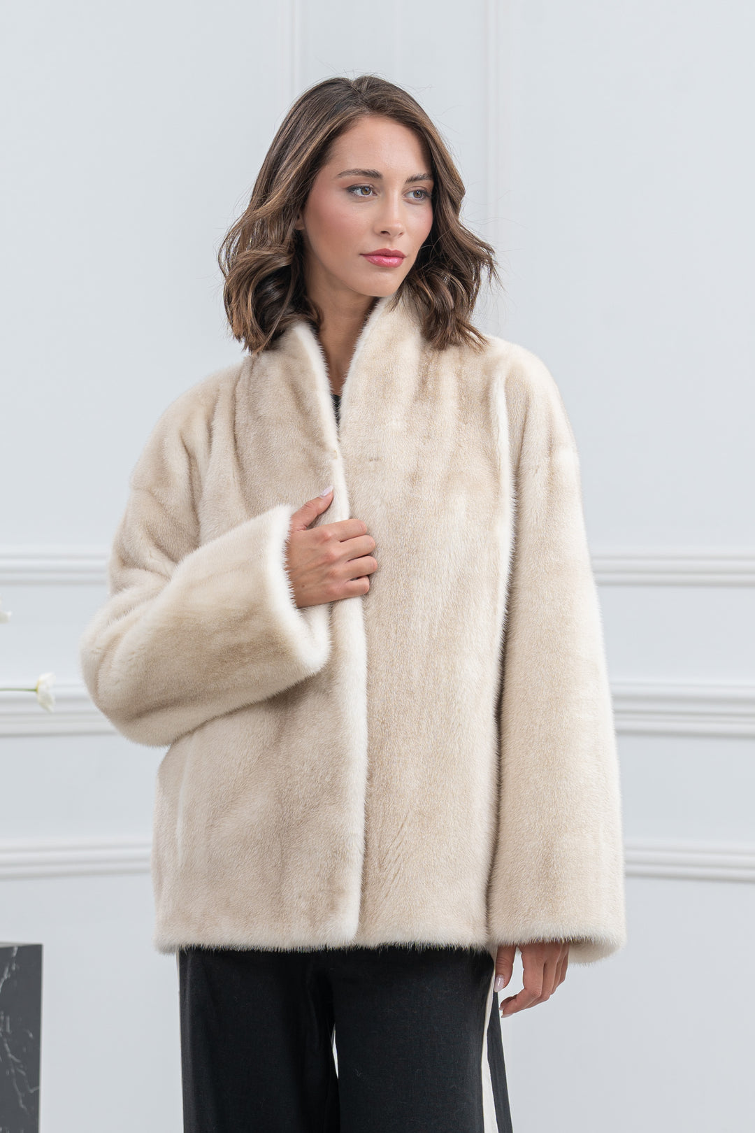 Cinnamon Mink Fur Short Jacket - Women&