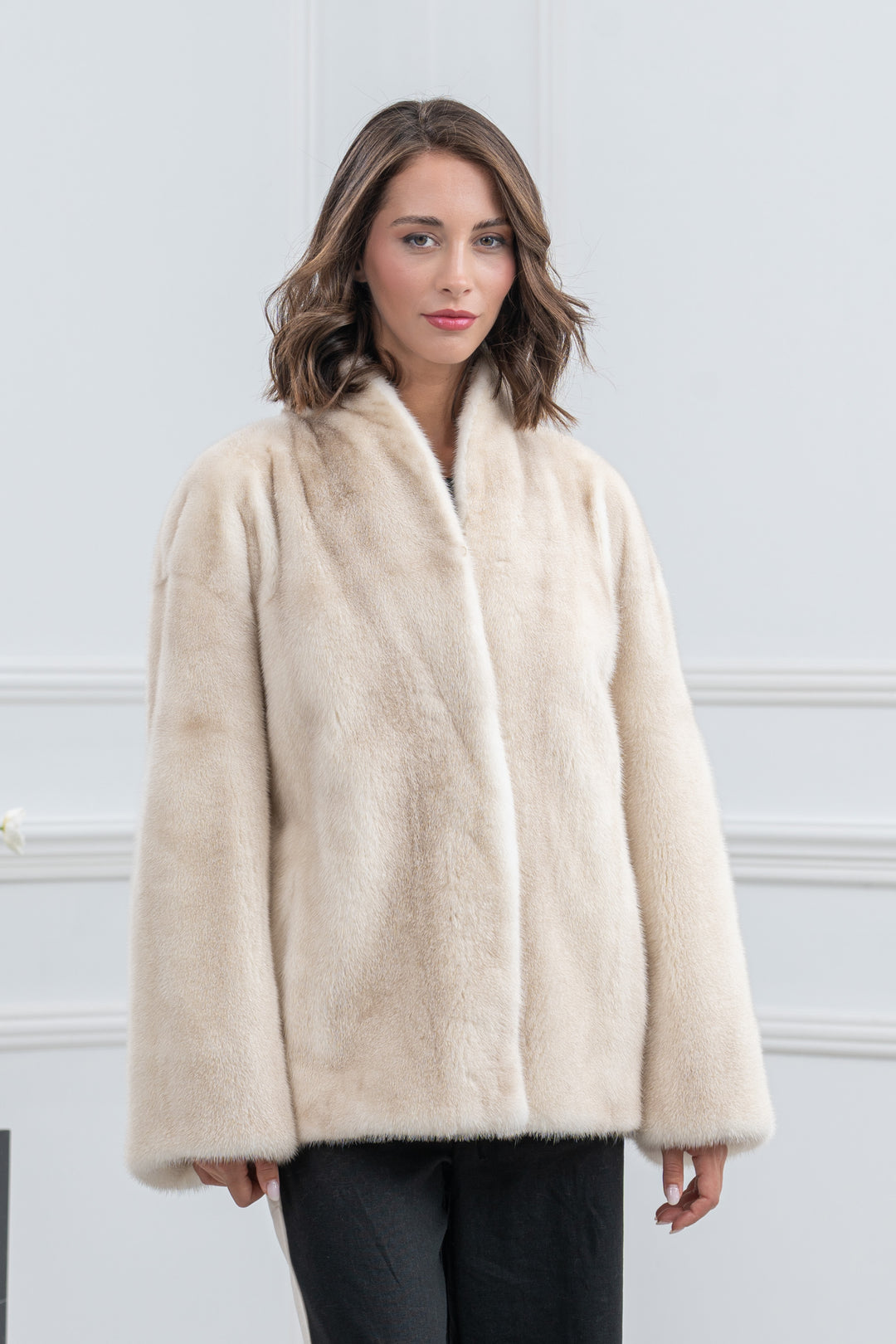 Cinnamon Mink Fur Short Jacket - Women&