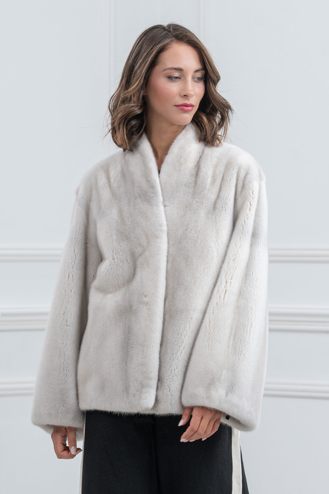 Violet Mink Fur Short Jacket - Women&