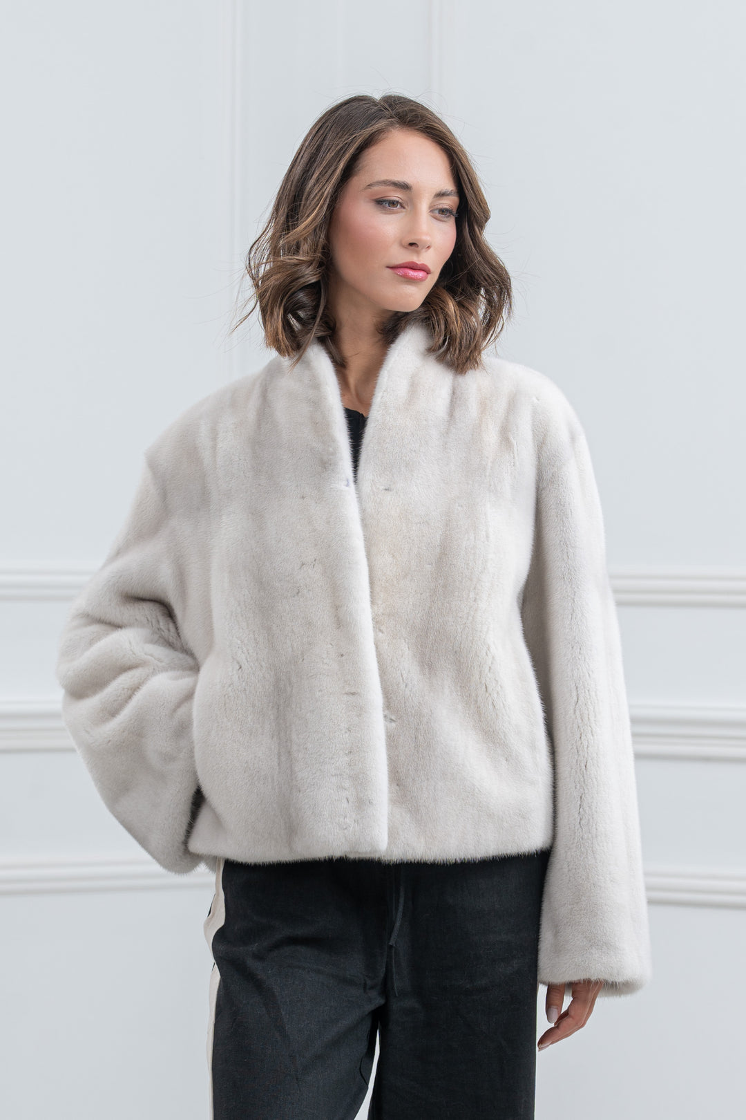 Violet Mink Fur Short Jacket - Women&