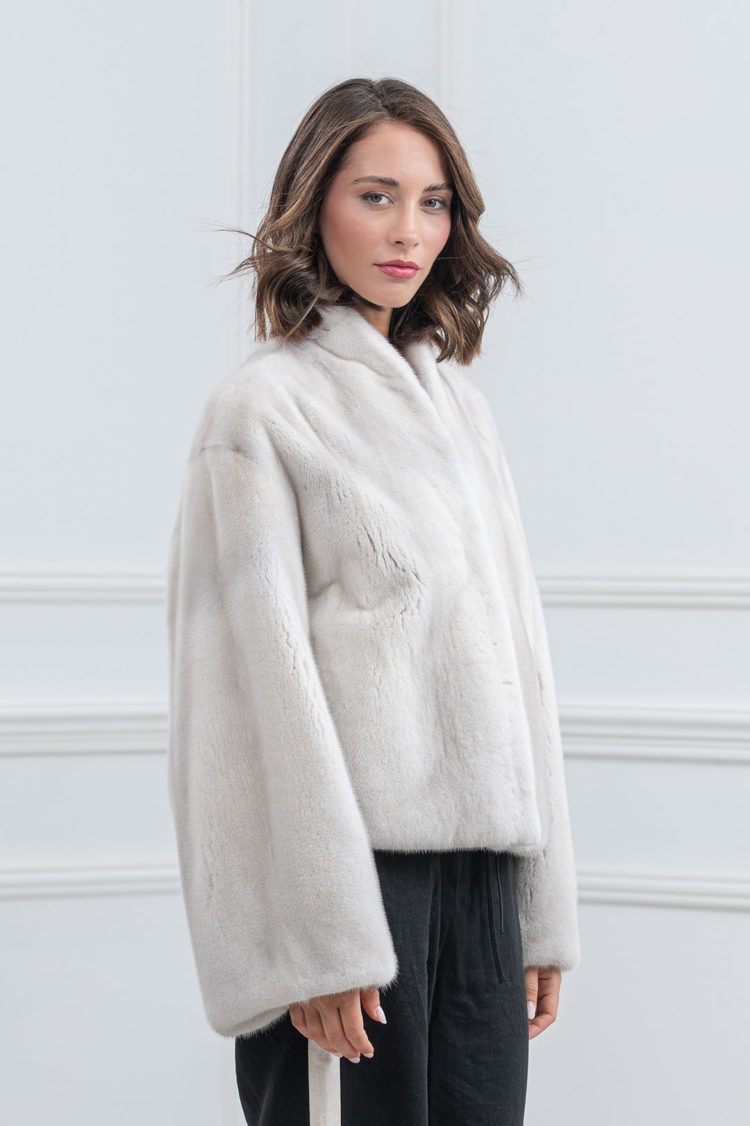 Violet Mink Fur Short Jacket - Women&
