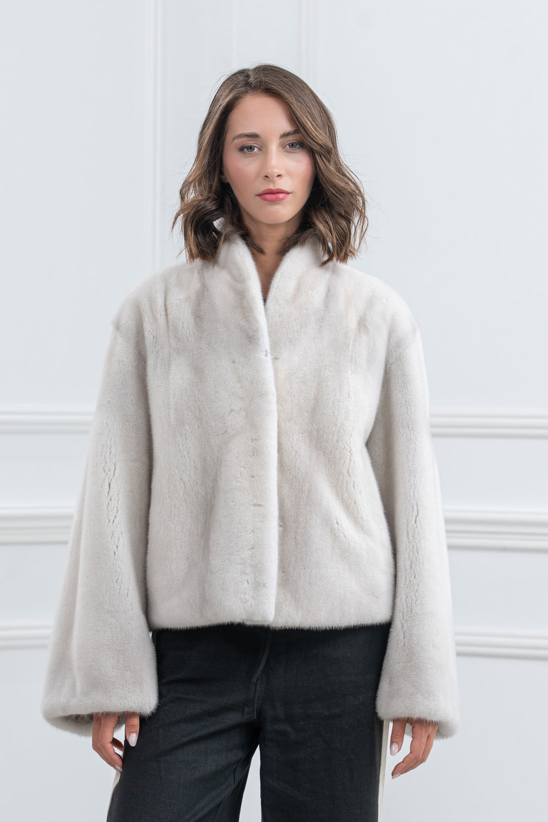 Violet Mink Fur Short Jacket - Women&