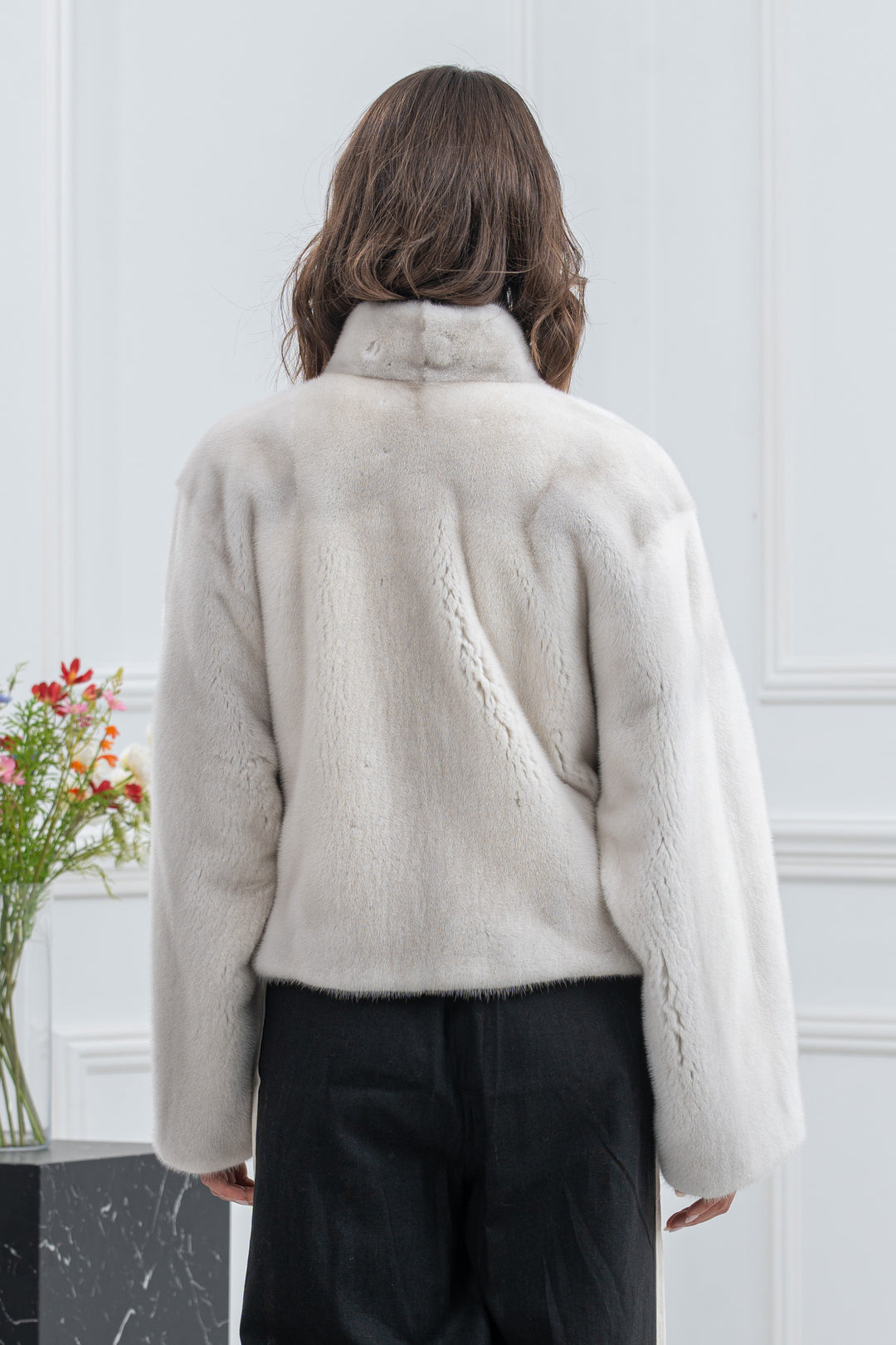 Violet Mink Fur Short Jacket - Women&