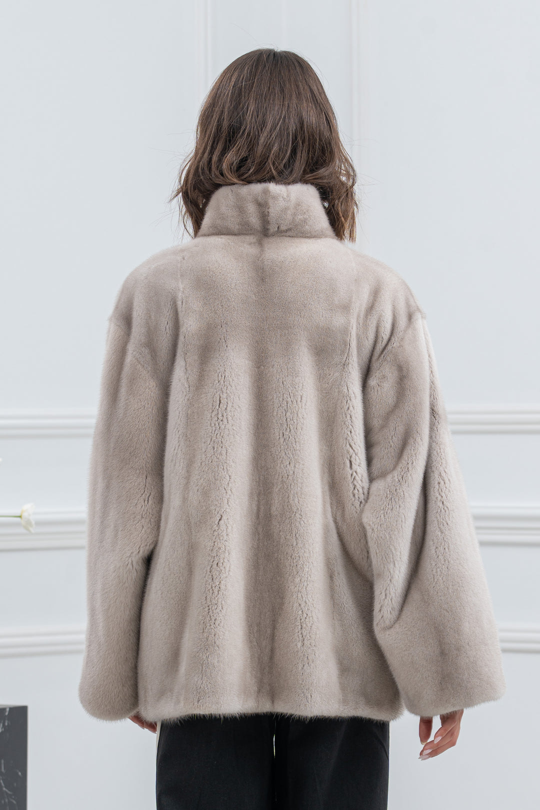 Pearl Blue Mink Fur Short Jacket - Women&
