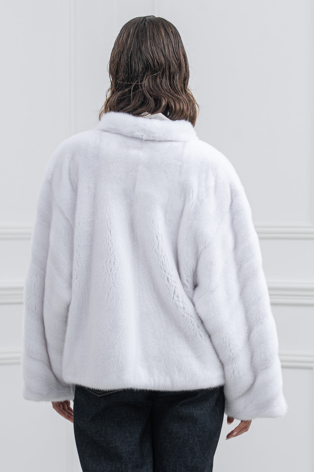White Mink Fur Short Jacket - Women&