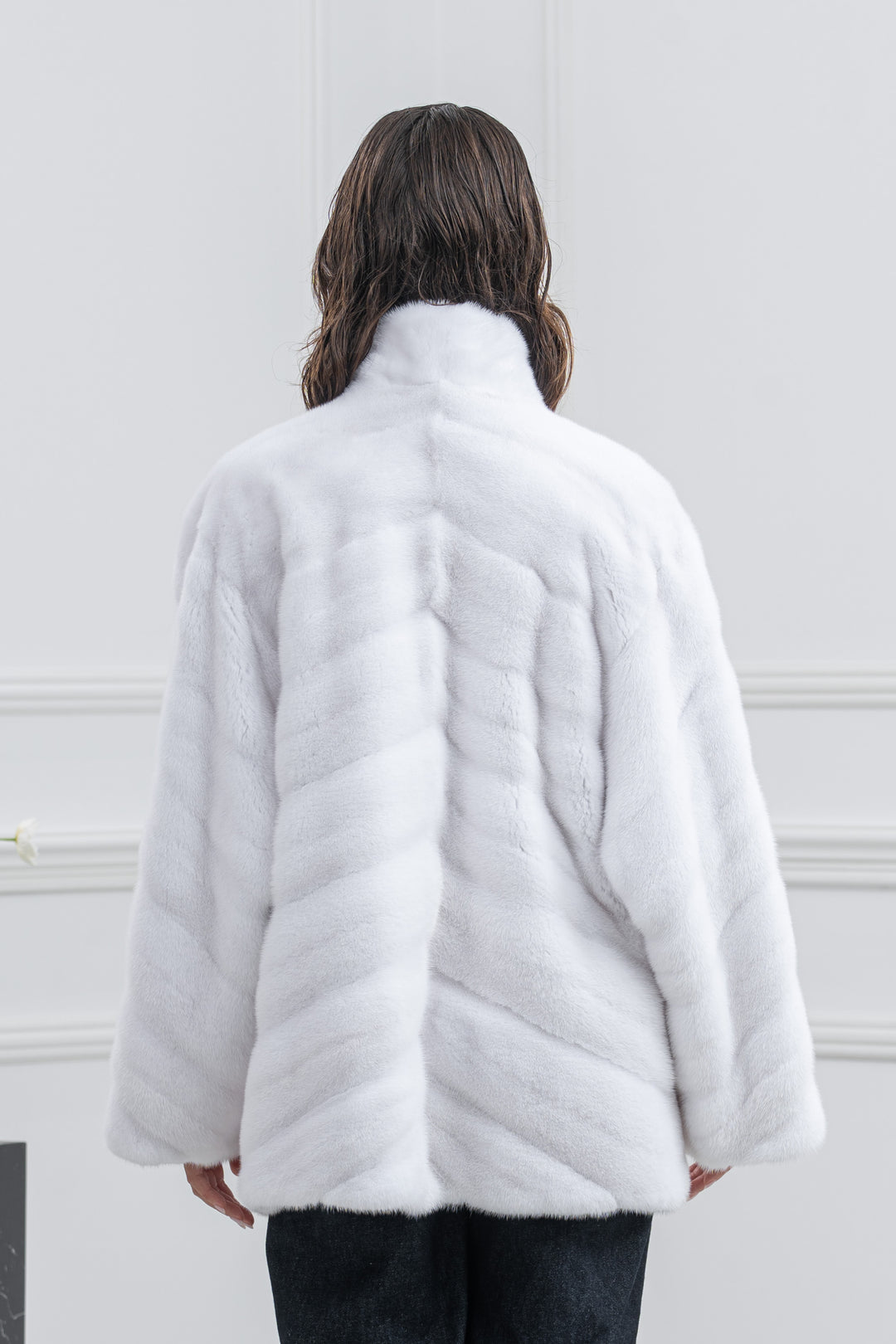 White Mink Fur Short Jacket - Women&