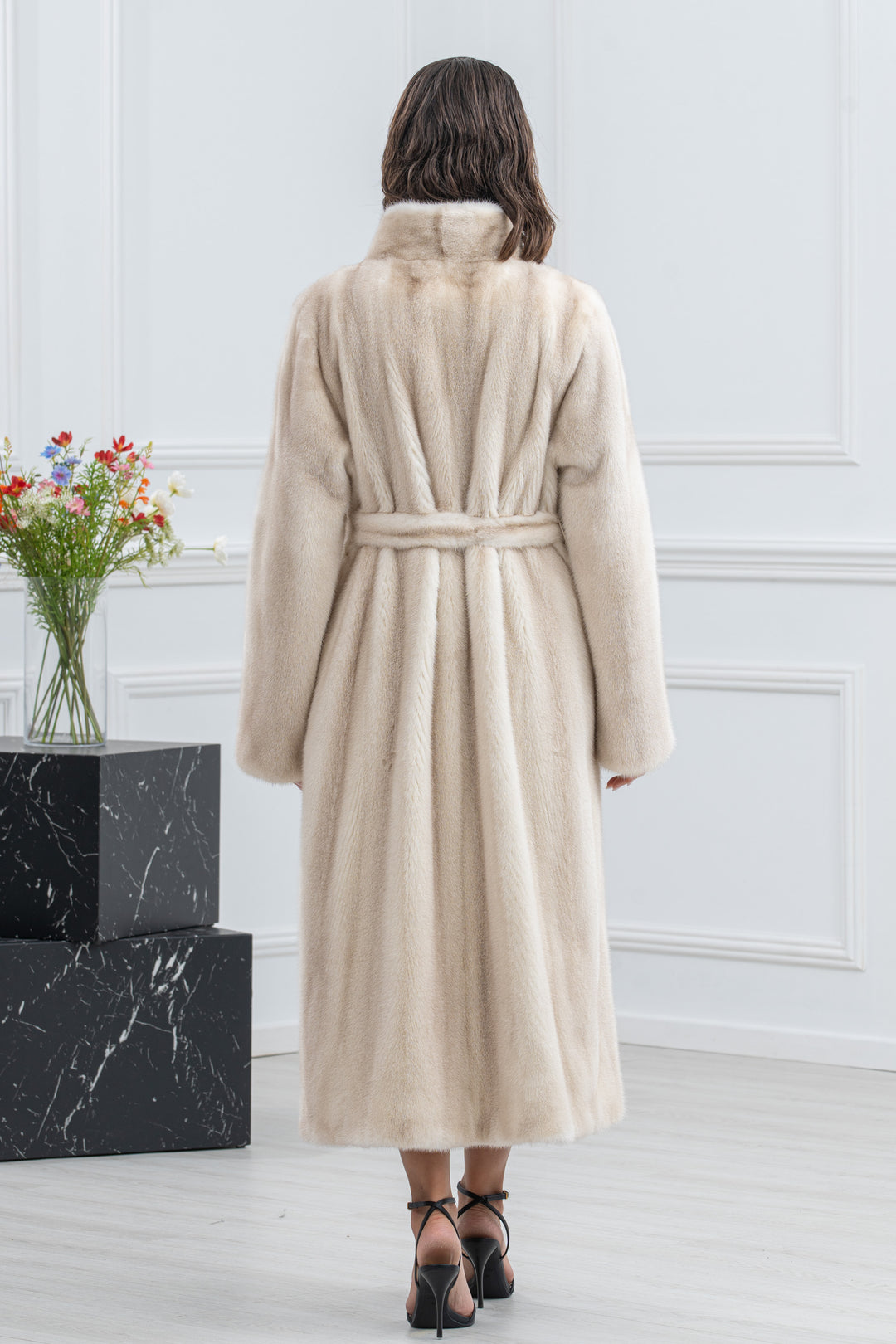 Cinnamon Mink Fur Coat - Women&