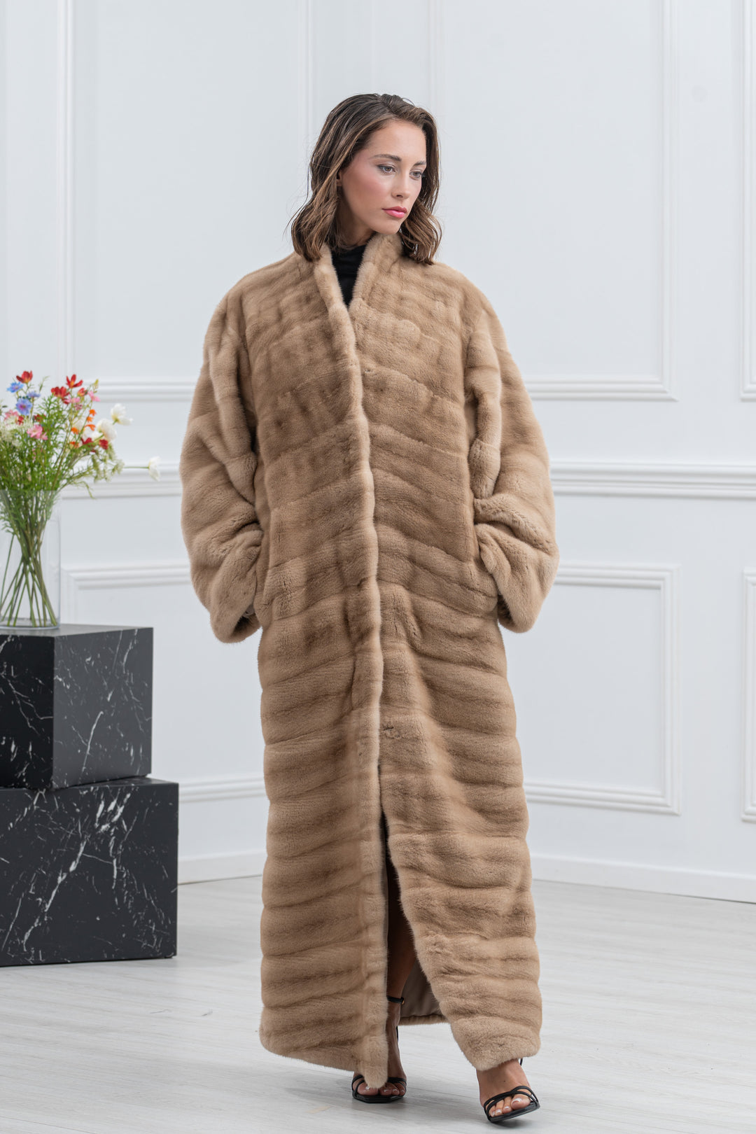Palomino Mink Fur Coat - Women&