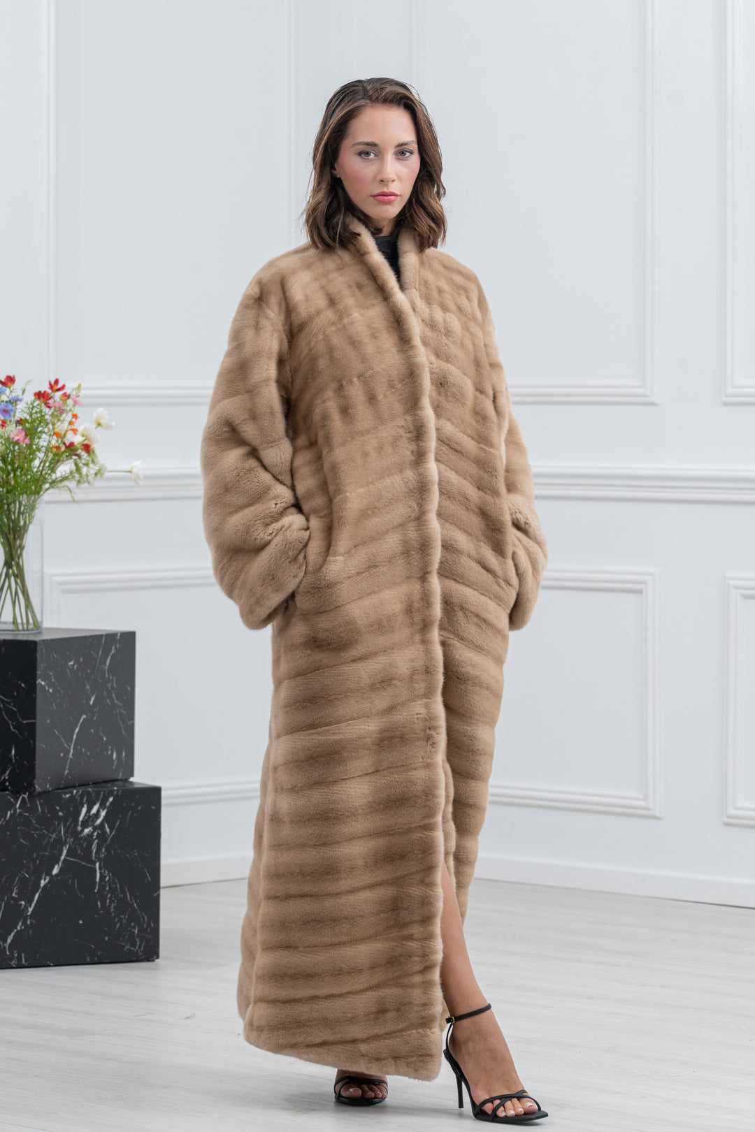 Palomino Mink Fur Coat - Women&