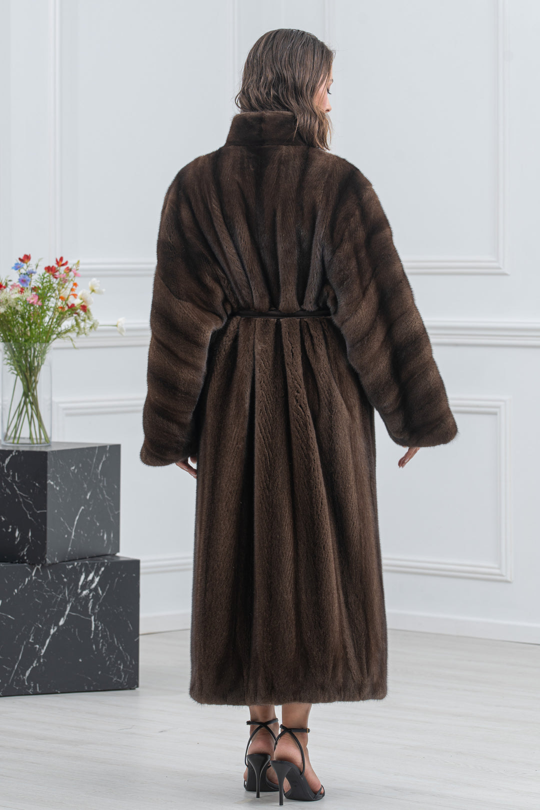 Sc.Brown Mink Fur Coat - Women&