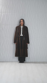 Brown Mink Fur Coat - Women&