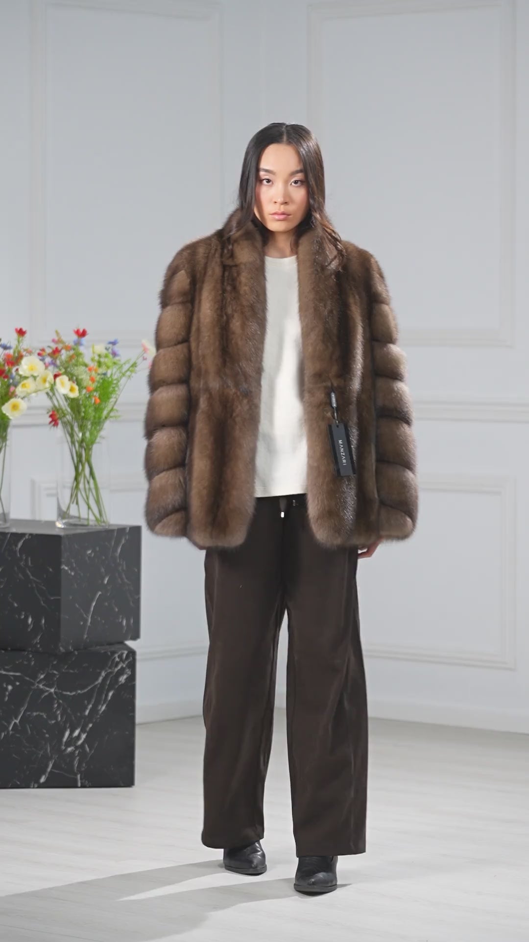 Platinum Russian Sable Short Jacket - Women&