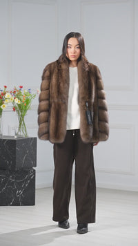 Platinum Russian Sable Short Jacket - Women&
