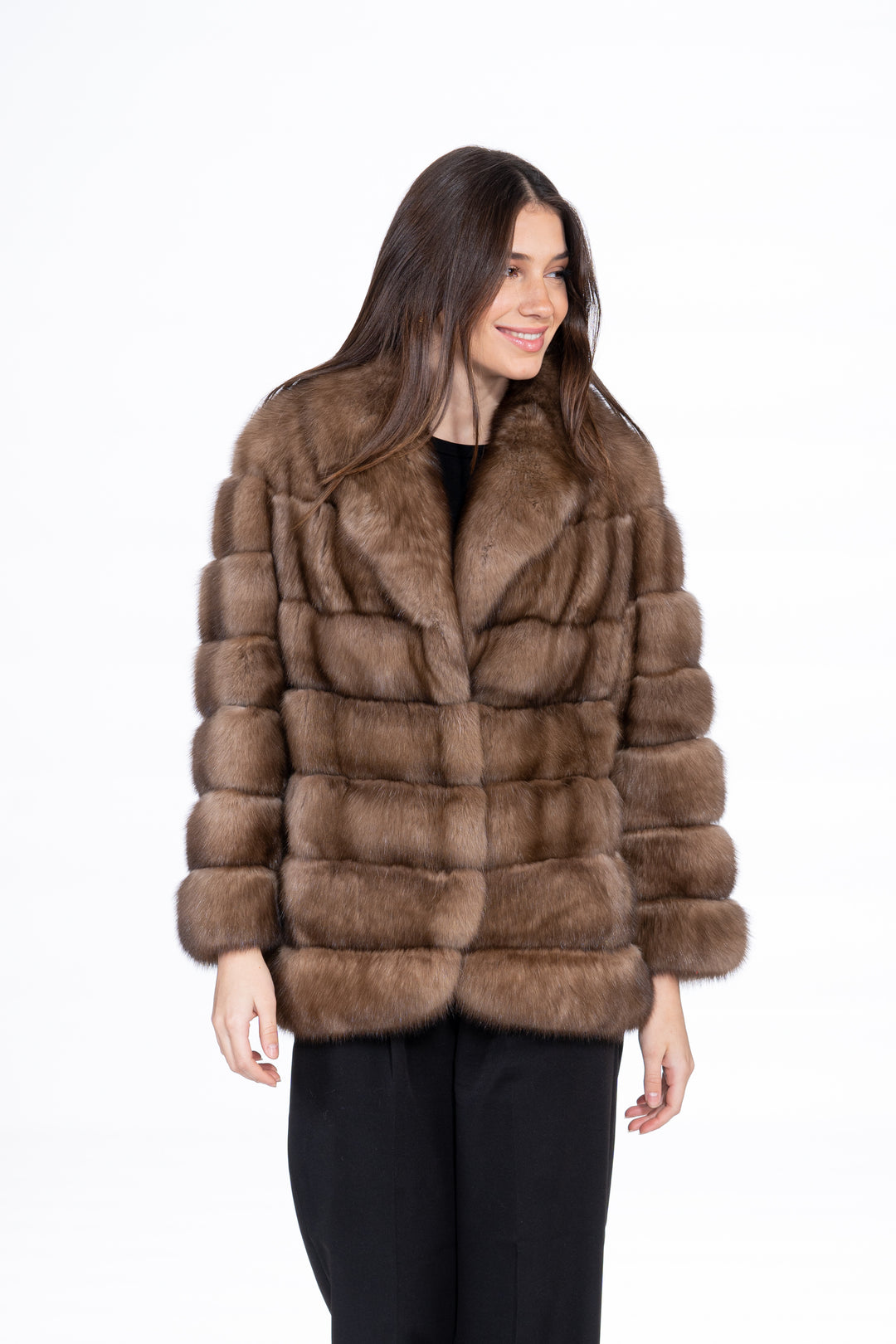 Lavander Russian sable fur coat by manzari for a bold statement