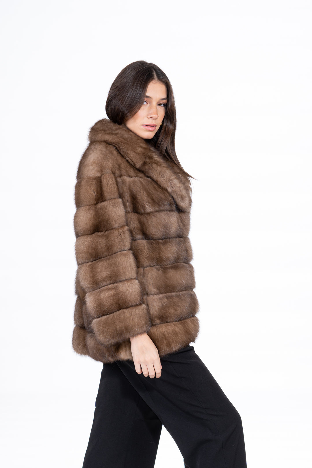 Lavander Russian sable fur coat by manzari for a bold statement