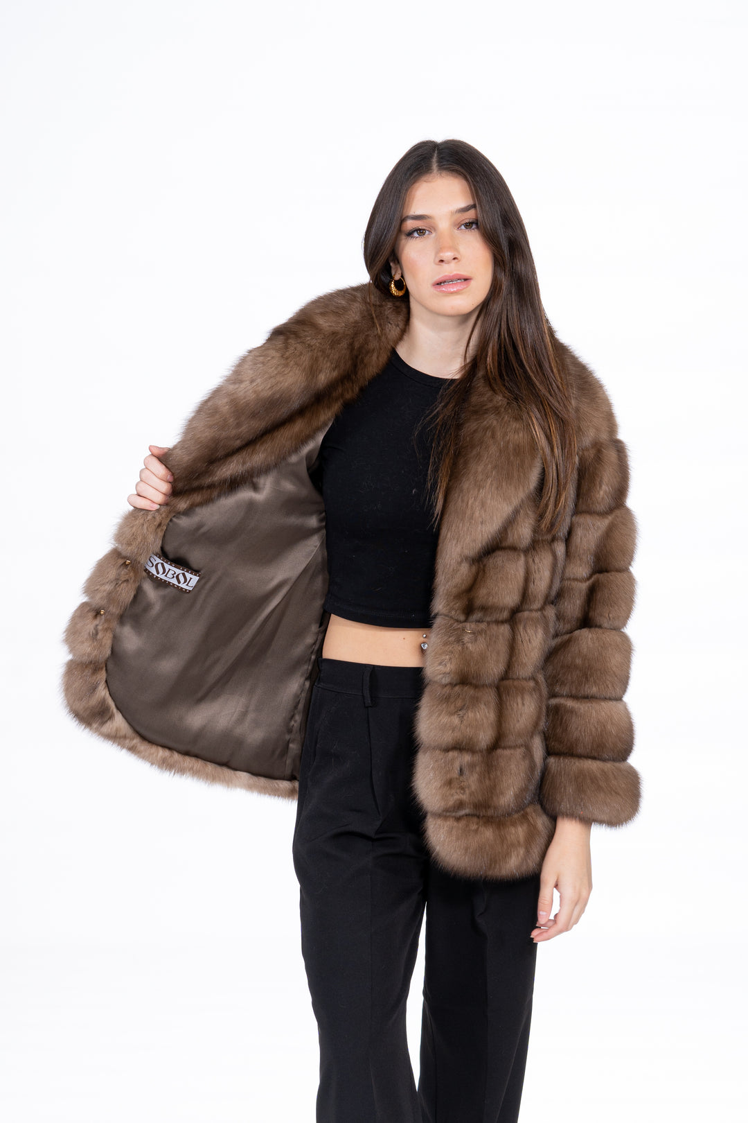 Lavander Russian sable fur coat by manzari for a bold statement