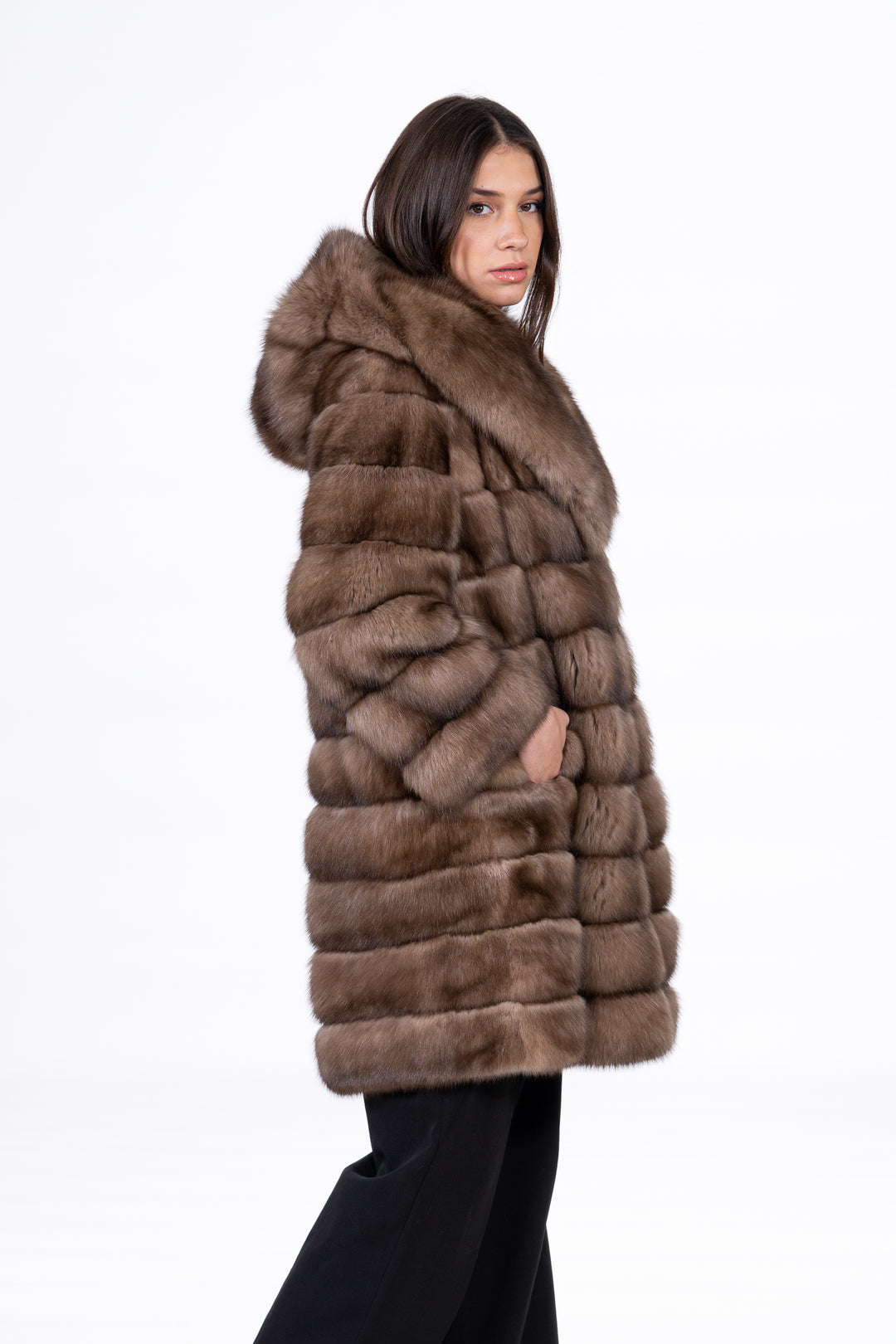 Elegant Lavander Russian sable fur coat by manzari