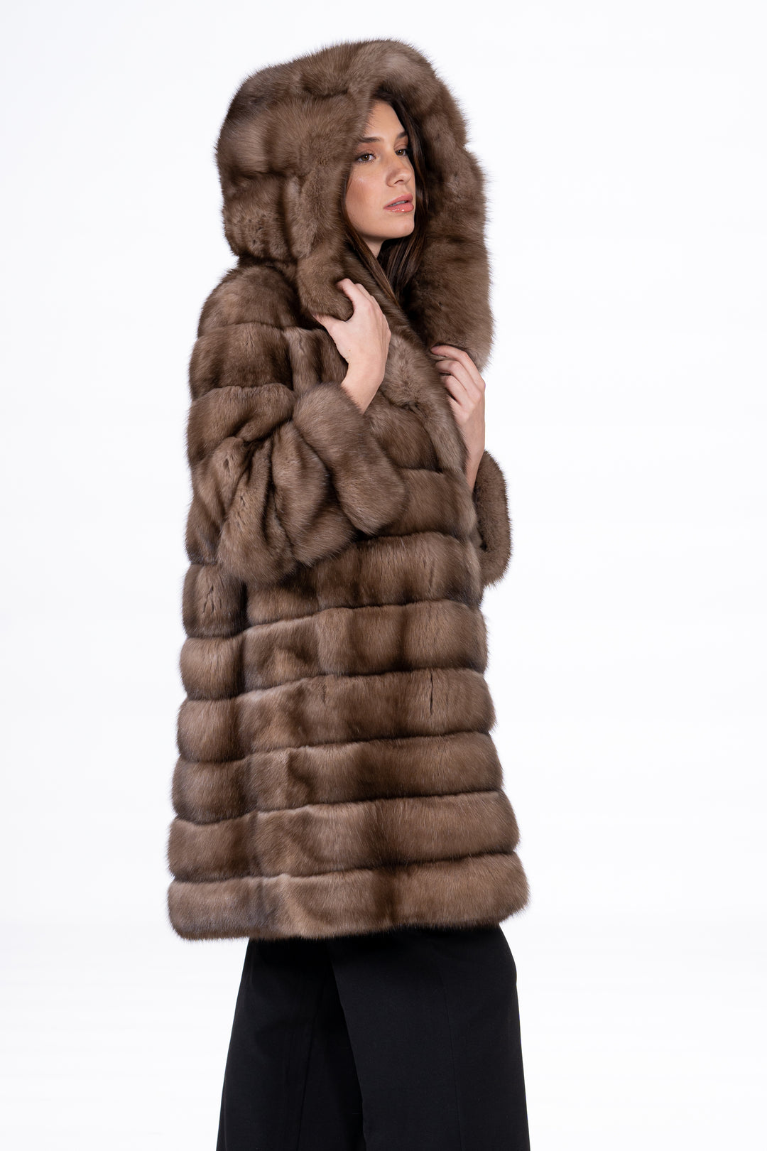 High-quality Lavander Russian sable fur coat for luxury lovers