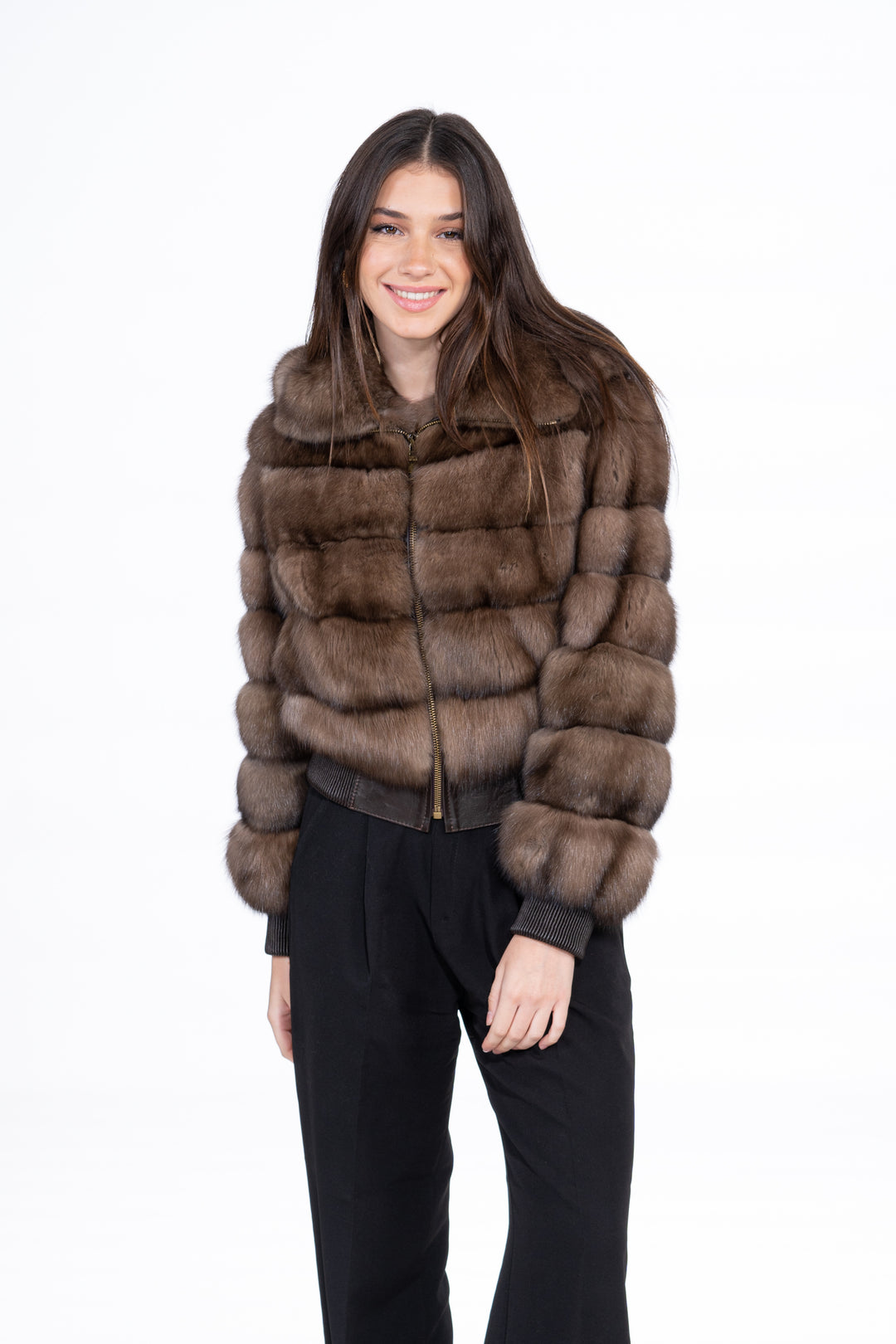 Exclusive Gun Metal Russian sable fur coat by manzari