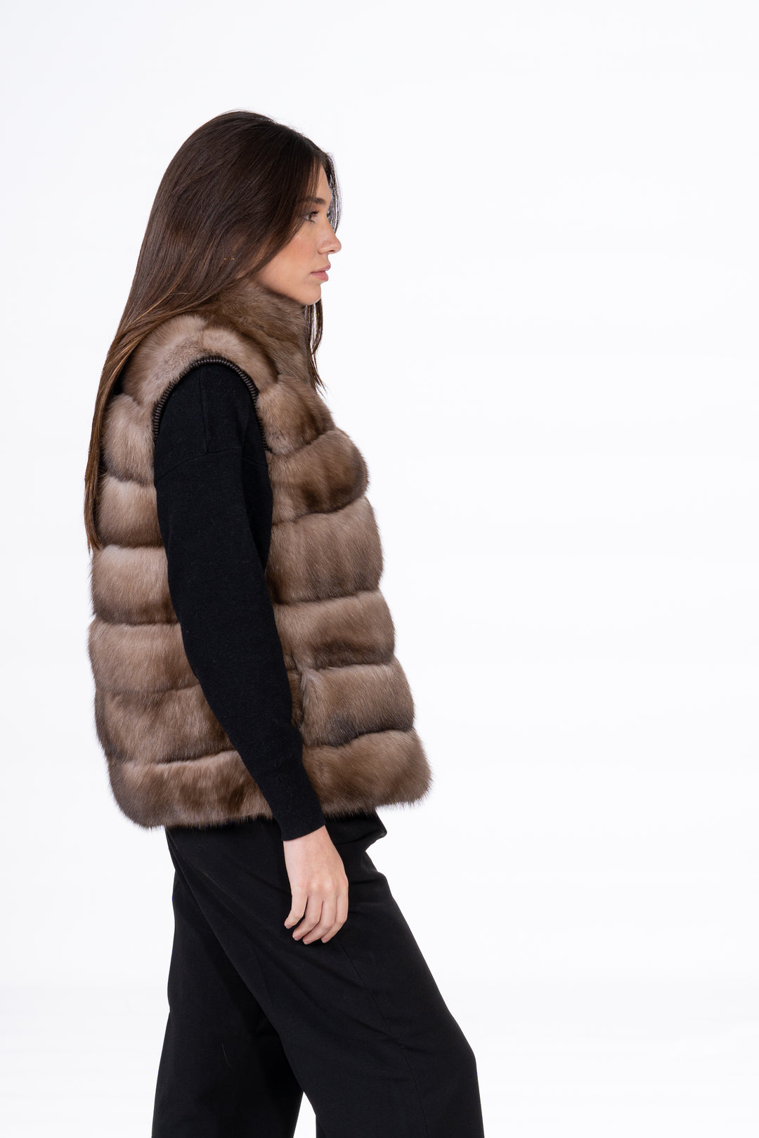 Lavander Russian sable fur coat by manzari for a bold statement