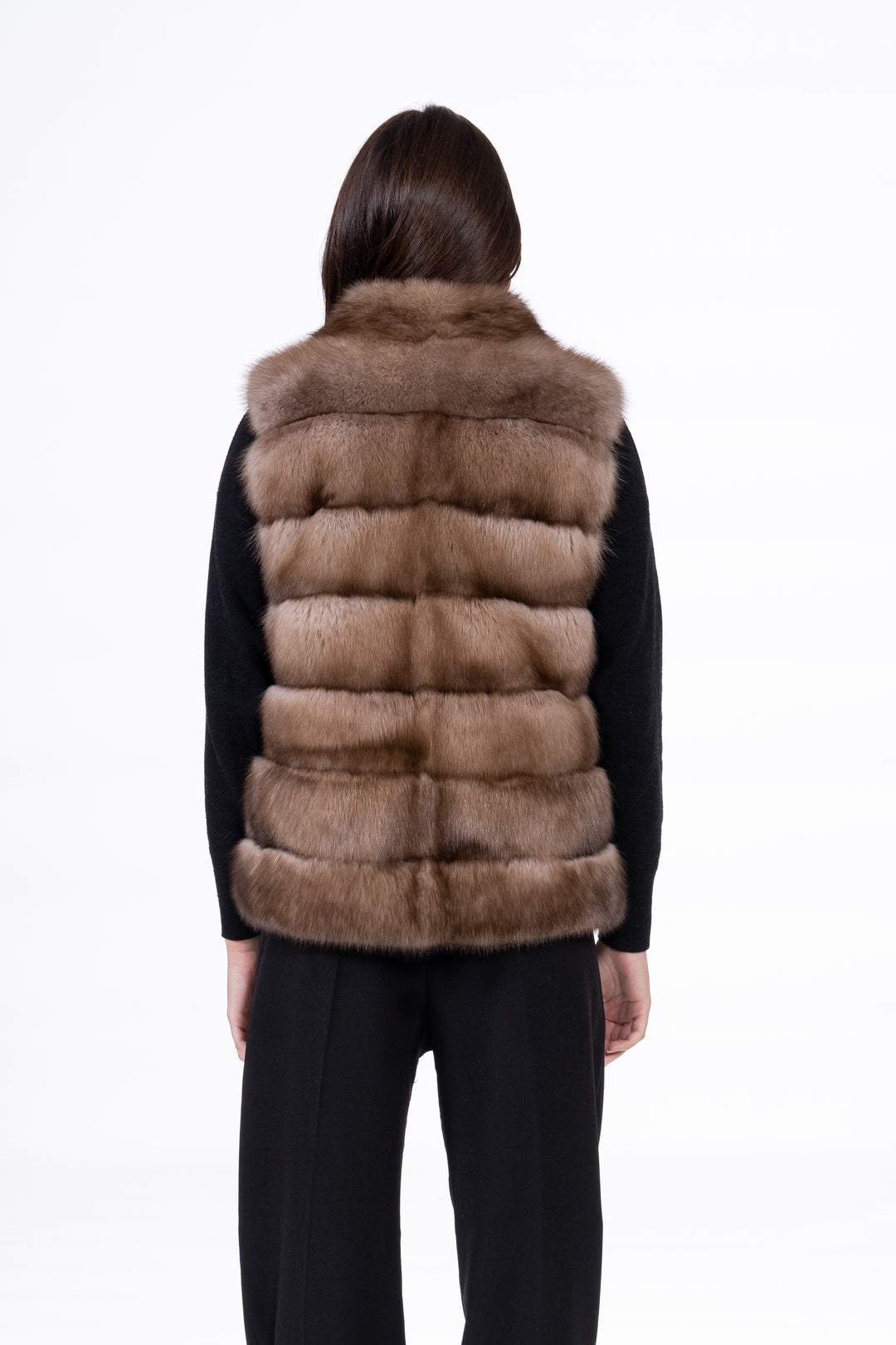 Manzari Lavander Russian sable fur coat for a timeless look
