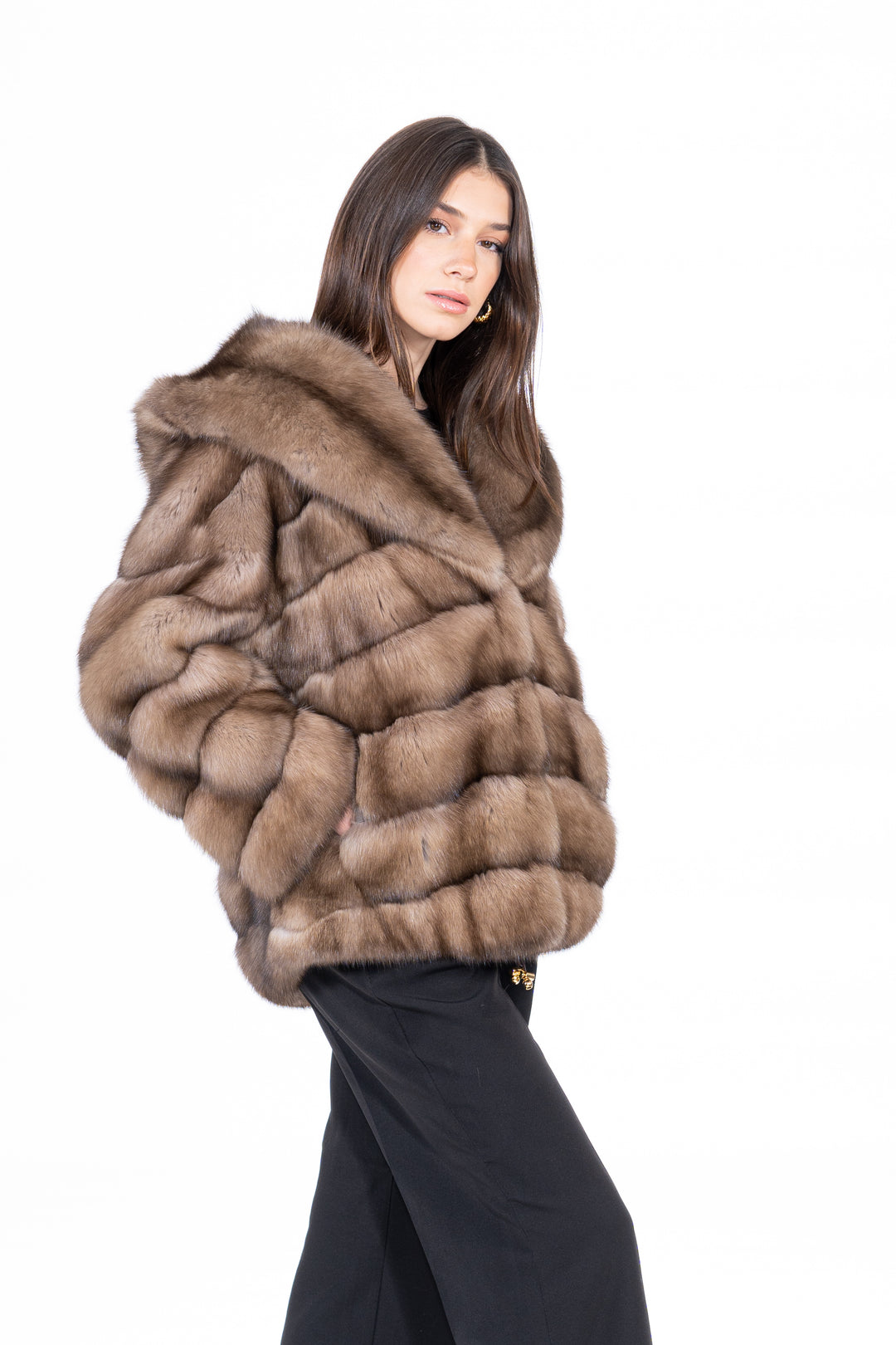 Lavander Russian sable fur coat by manzari for a bold statement