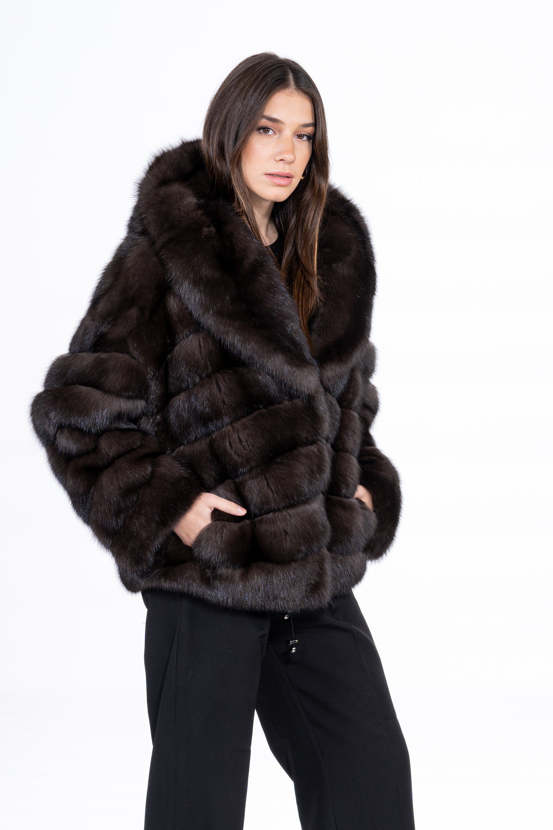 High-quality Natural Russian sable fur coat for luxury lovers