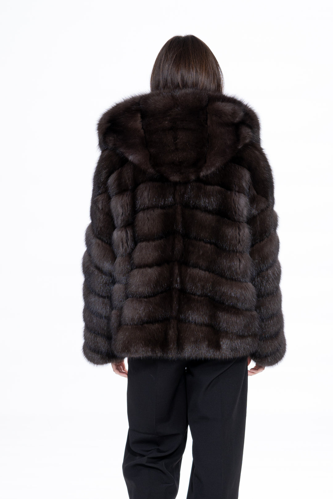 Elegant Natural Russian sable fur coat by manzari