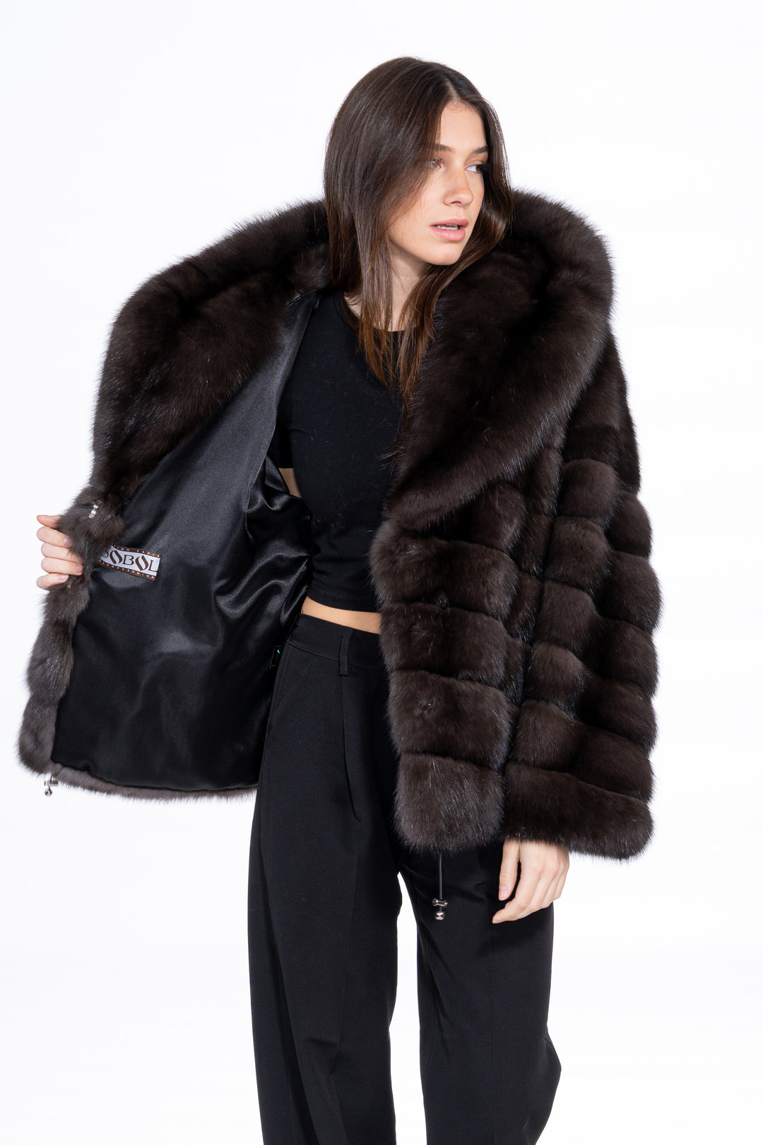 High-quality Natural Russian sable fur coat for luxury lovers