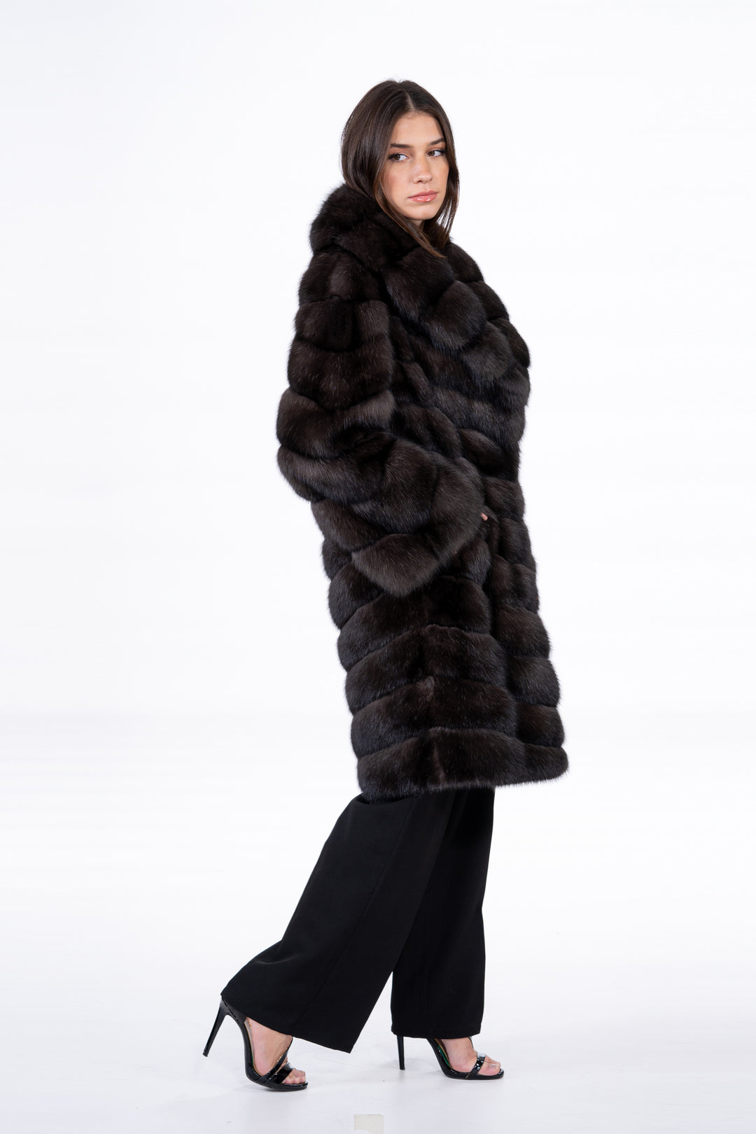 High-quality Carbonio Russian sable fur coat for luxury lovers