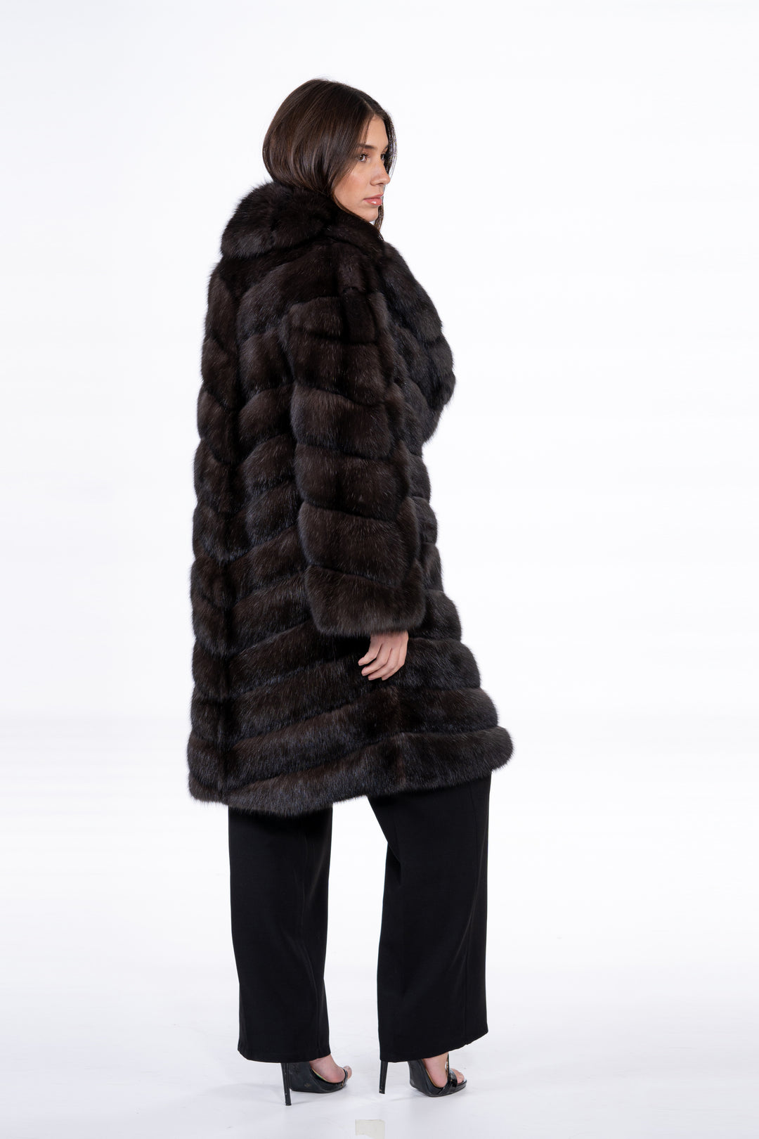 Elegant Carbonio Russian sable fur coat by manzari