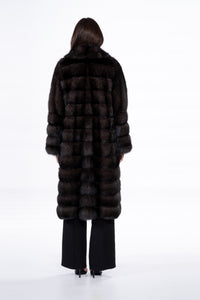 Luxurious Russian sable fur coat on display