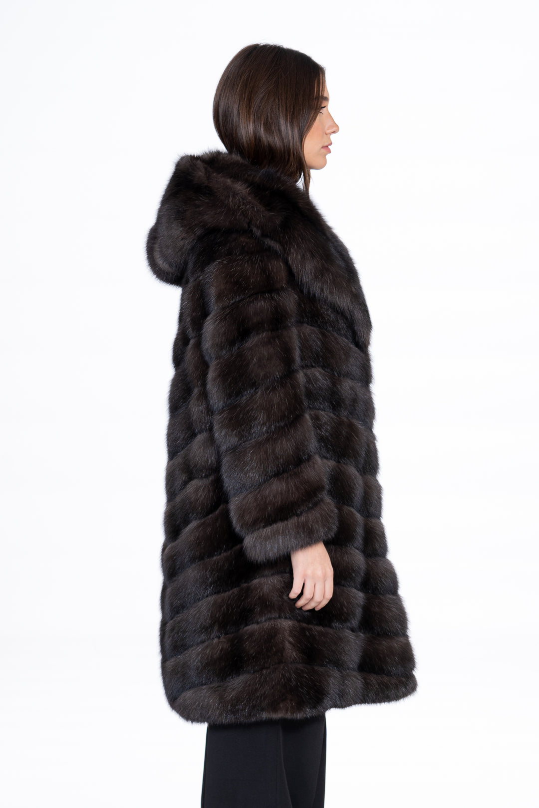 Premium Russian sable fur coat for winter fashion