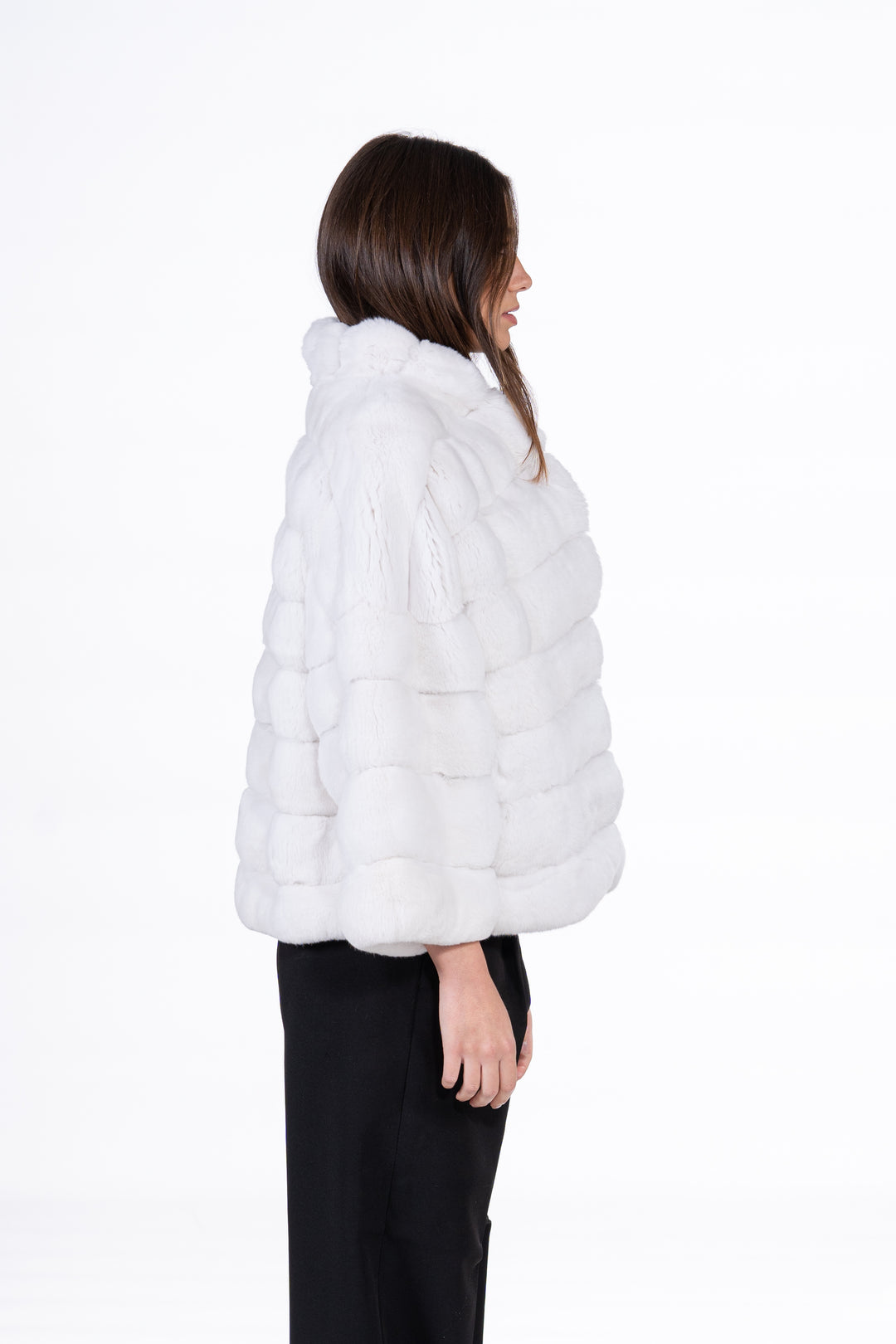 Exclusive Snow White Chinchilla fur coat by manzari