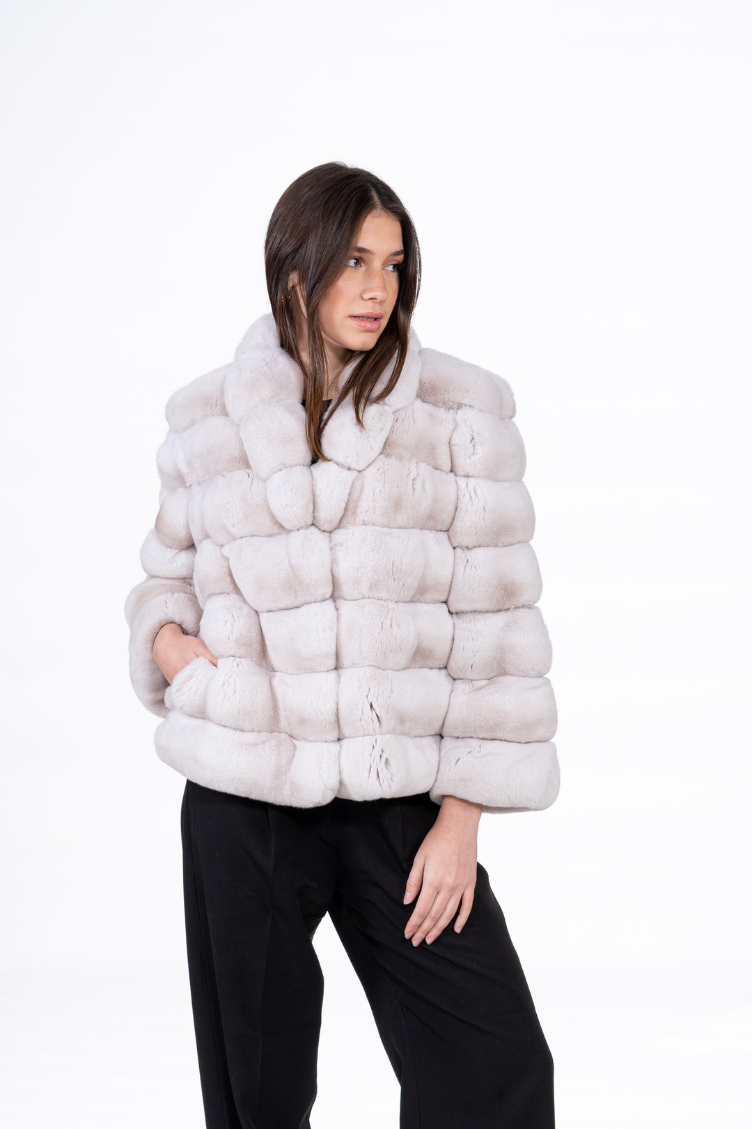 Exclusive Ice Cream Chinchilla fur coat by manzari