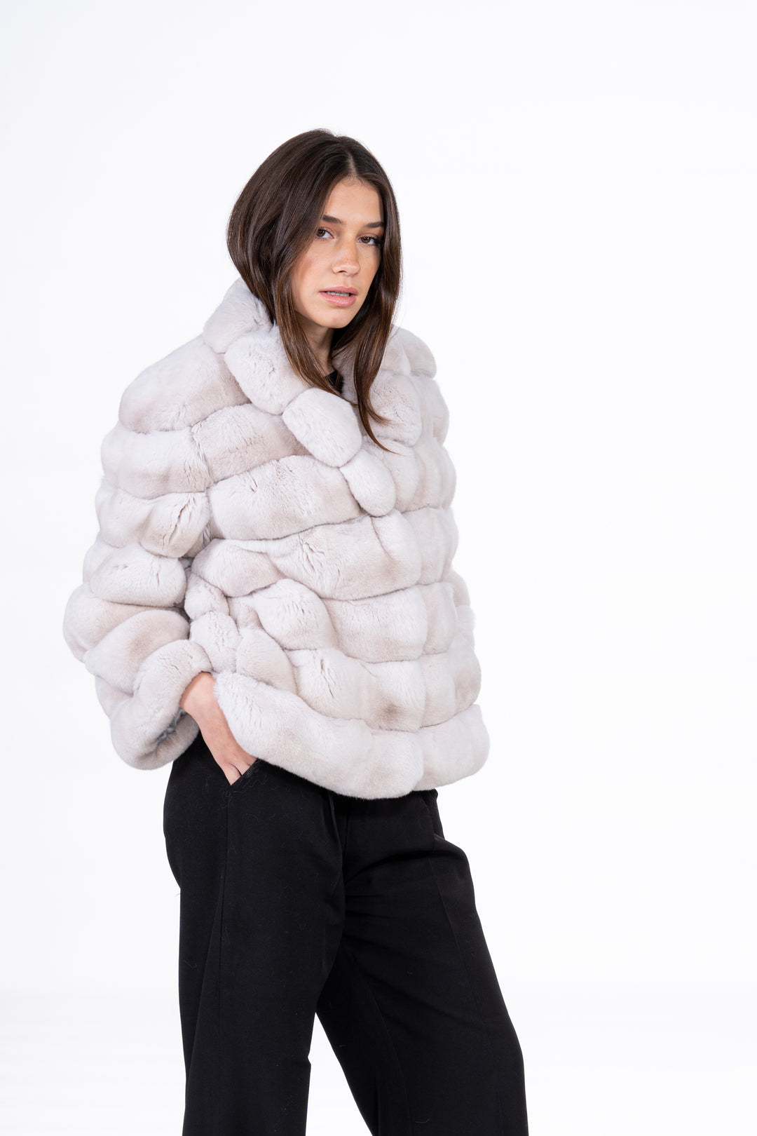 Exclusive Ice Cream Chinchilla fur coat by manzari