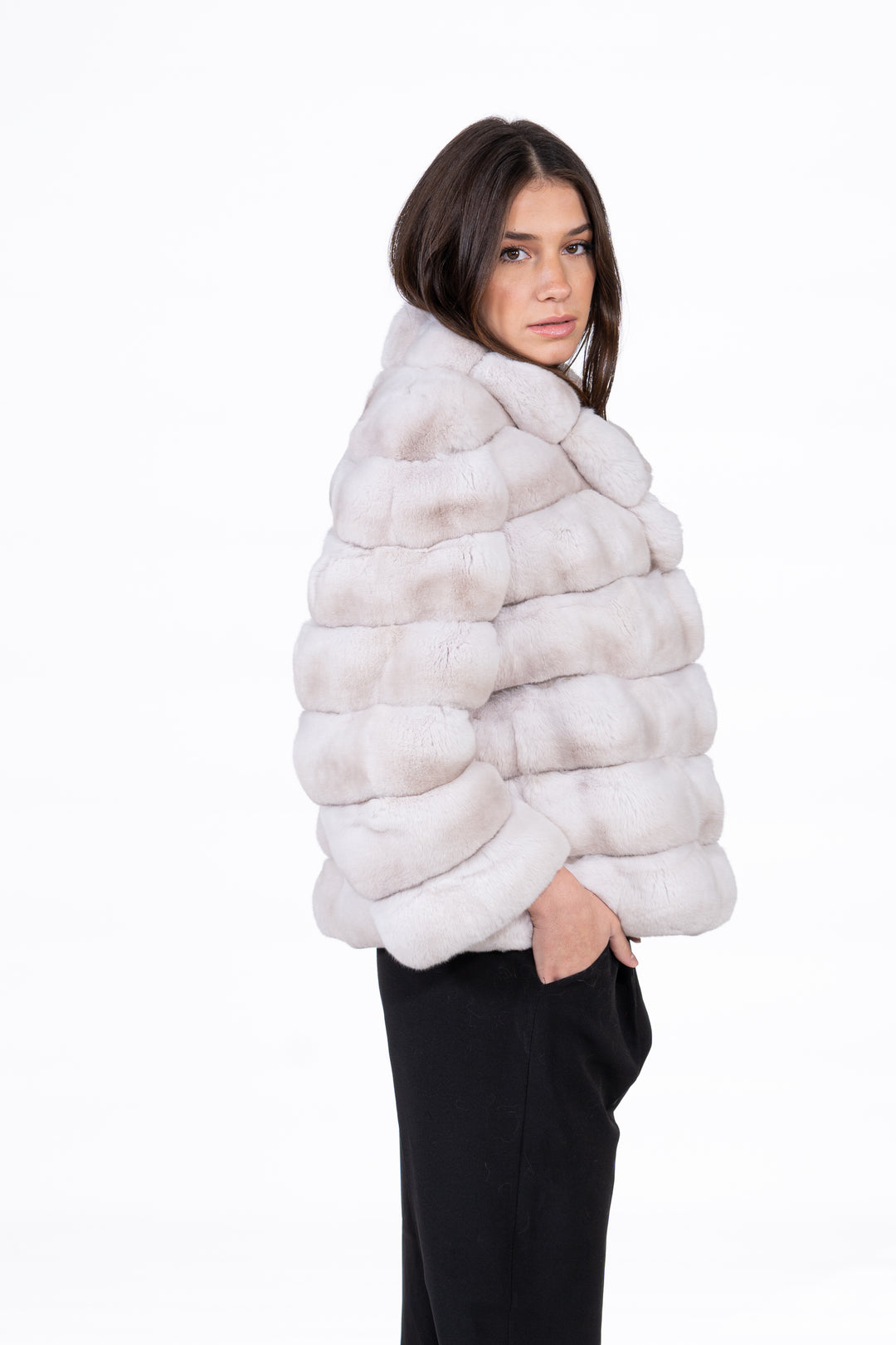 Soft and luxurious Ice Cream Chinchilla fur coat by manzari
