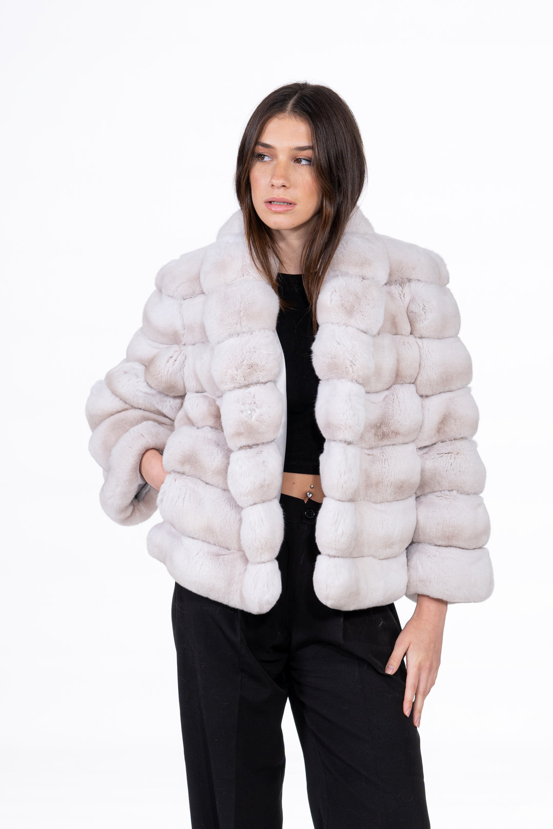 Exclusive Ice Cream Chinchilla fur coat by manzari