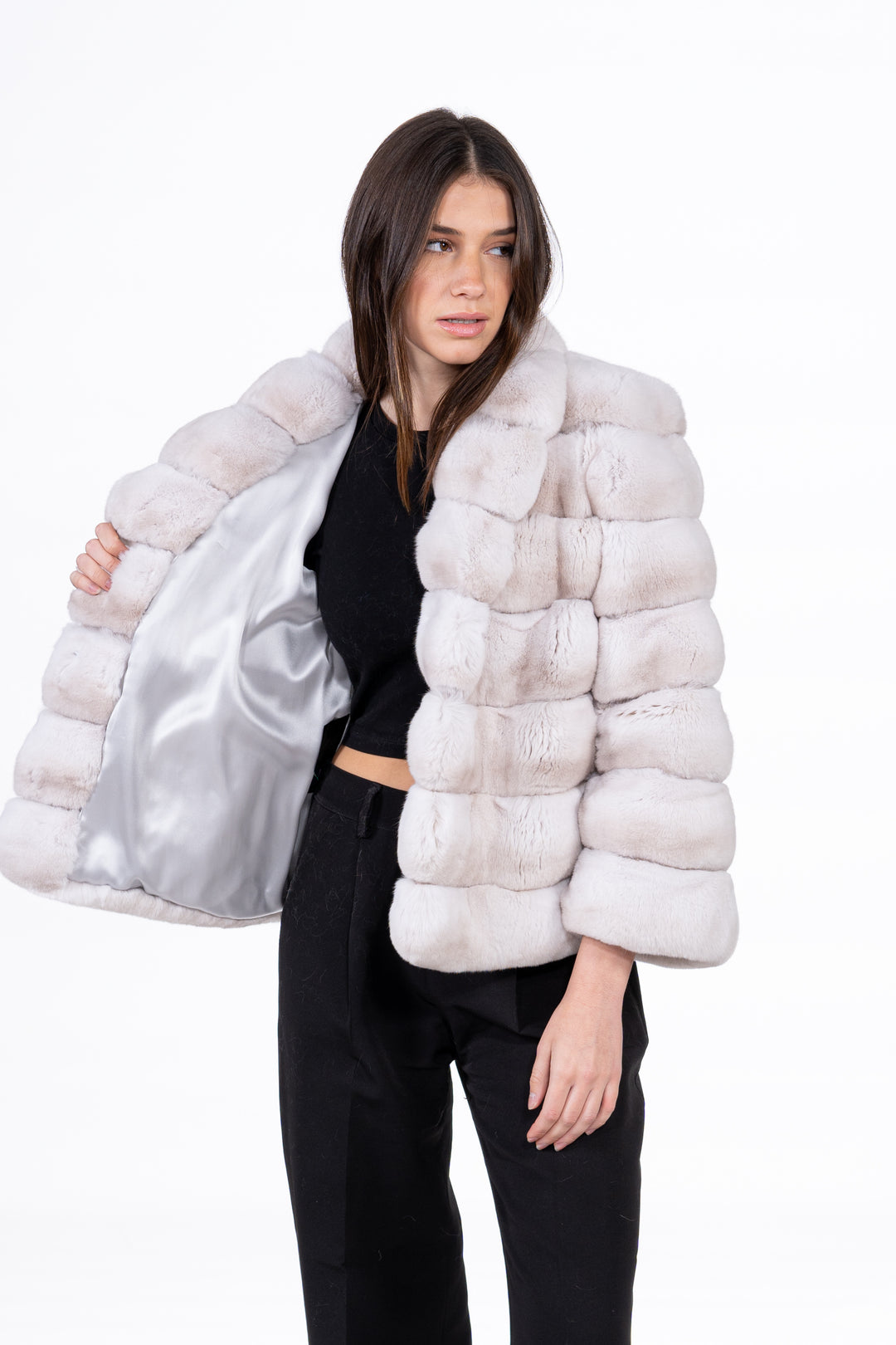 Exclusive Ice Cream Chinchilla fur coat by manzari