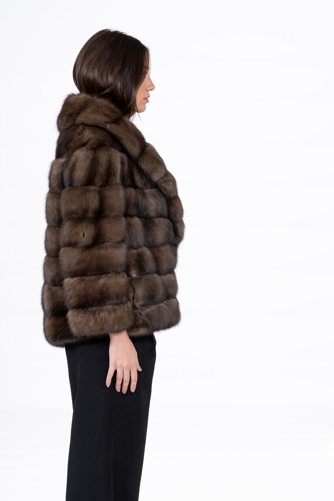 Elegant Platinum Russian sable fur coat by manzari