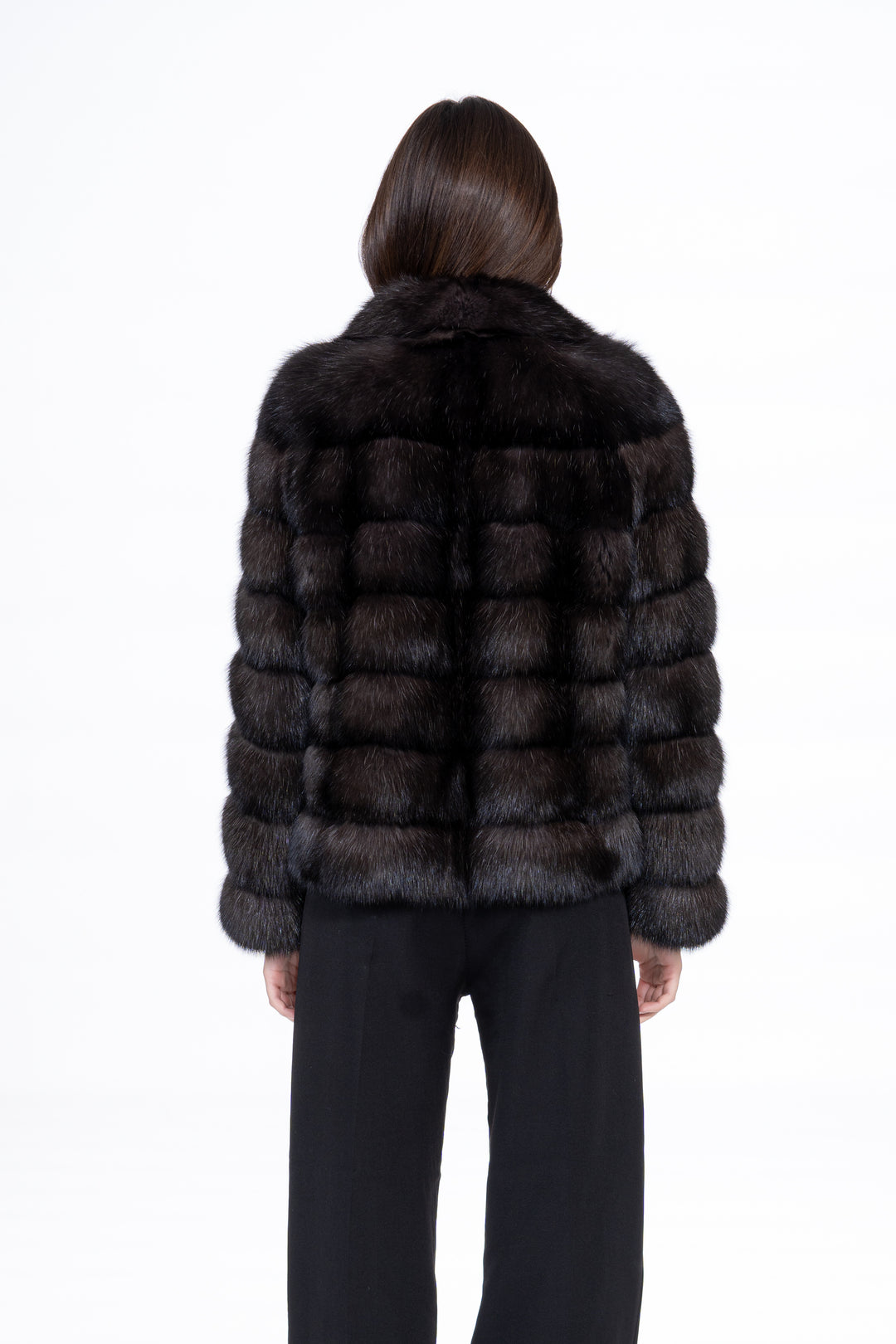 Luxurious Russian sable fur coat on display