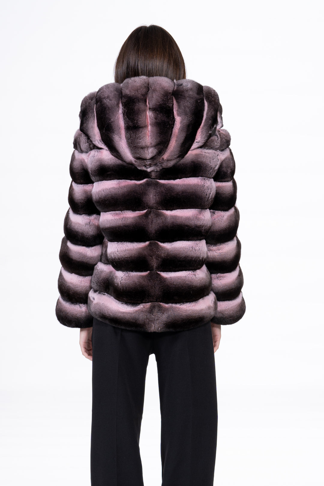 High-quality Pink Chinchilla fur coat for luxury lovers