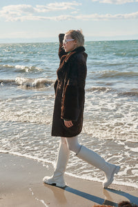 Sophisticated Chokolat Swakara fur coat by manzari