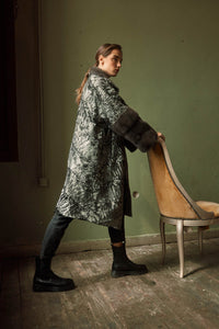 Stylish Black Swakara fur coat by manzari