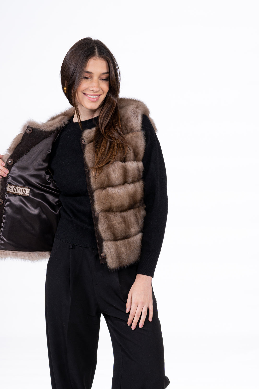 Lavander Russian sable fur coat by manzari for a bold statement