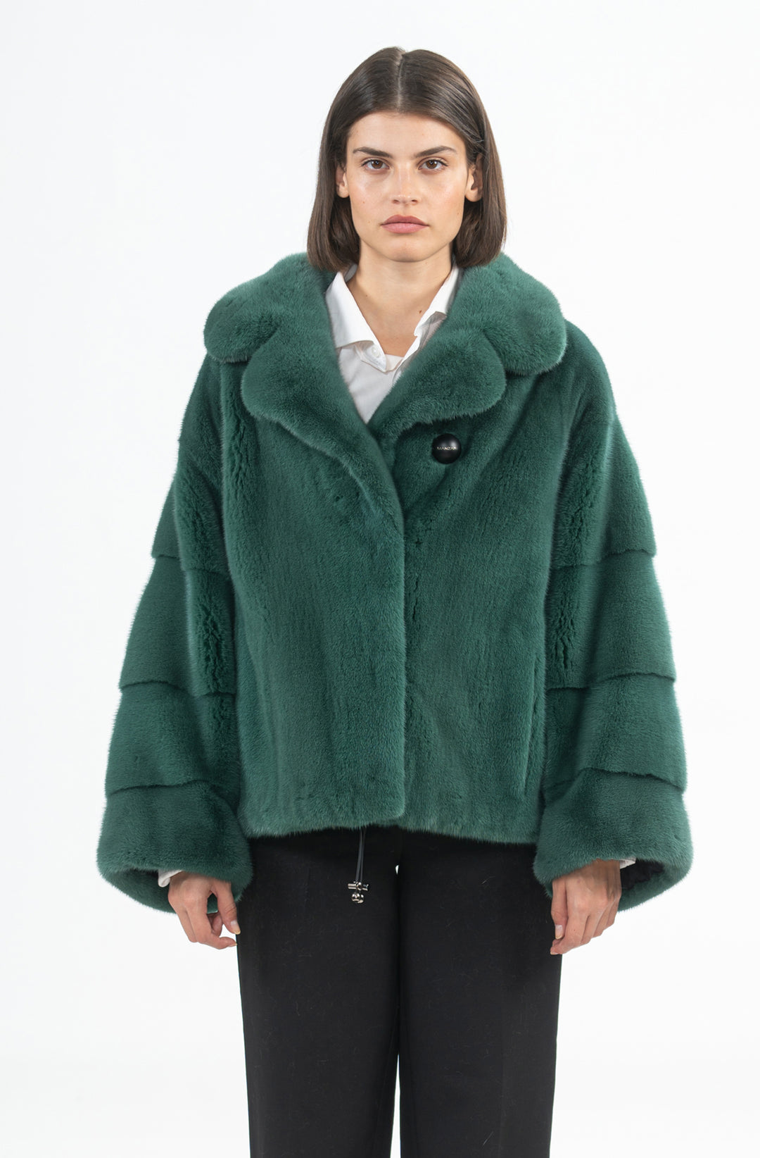 Model wearing a classic Mink fur coat