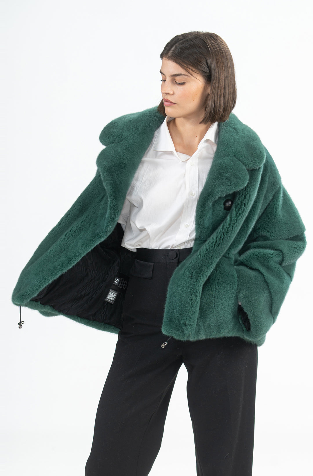 Chic Mink fur coat by manzari for a bold statement