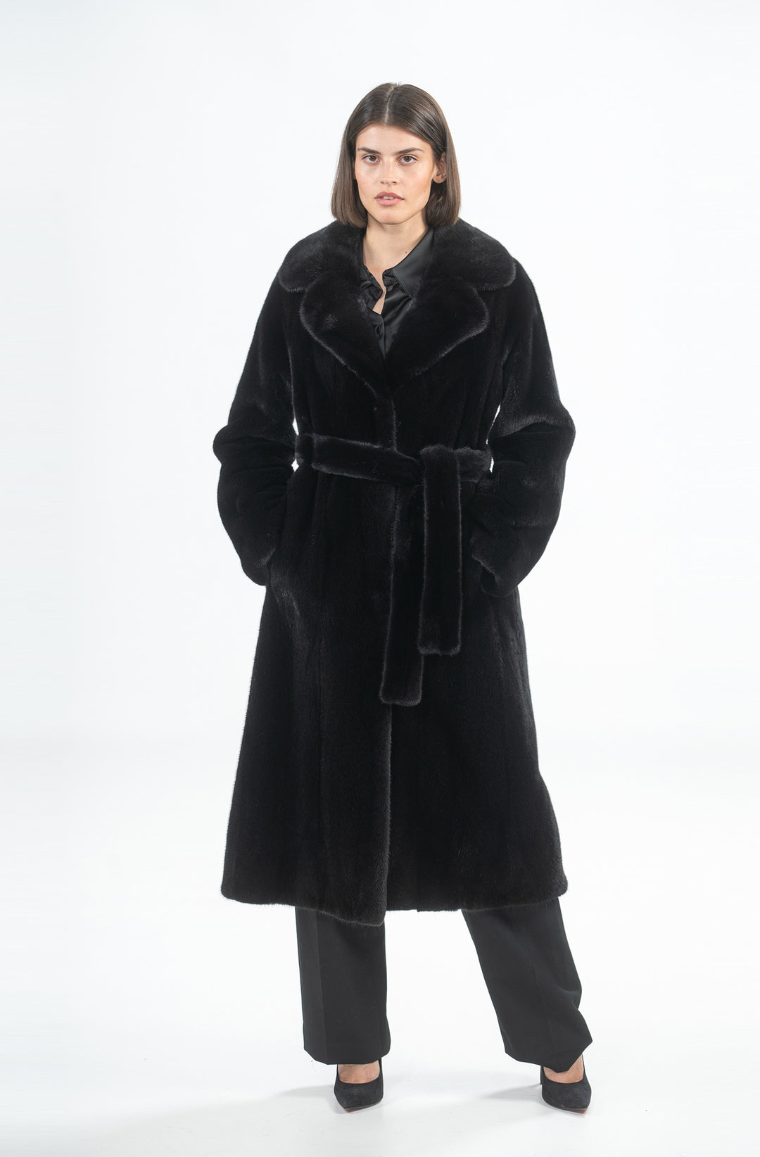 Chic Mink fur coat by manzari for a bold statement