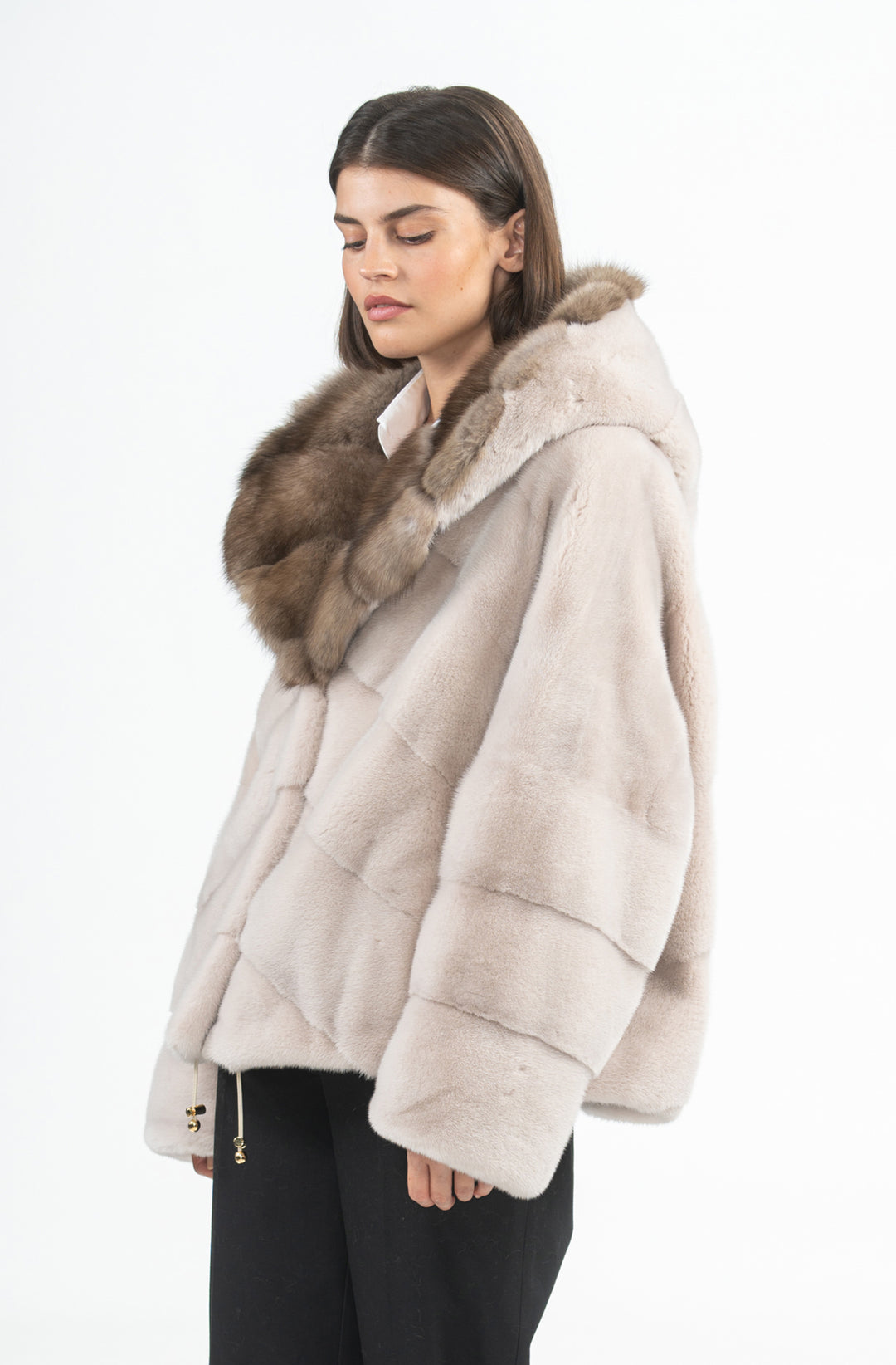 Chic Mink fur coat by manzari for a bold statement