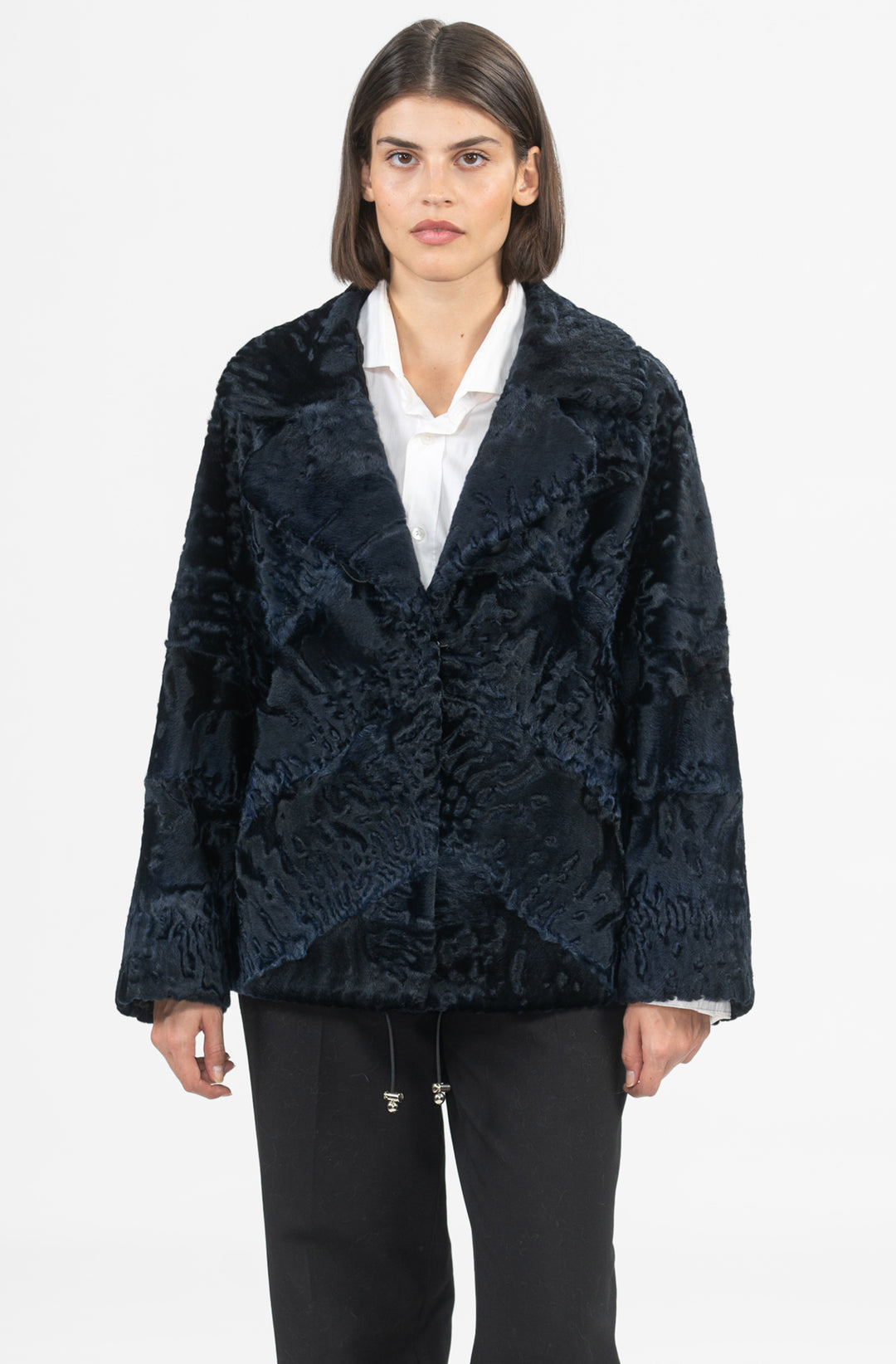 High-quality swakara fur coat for fashion enthusiasts